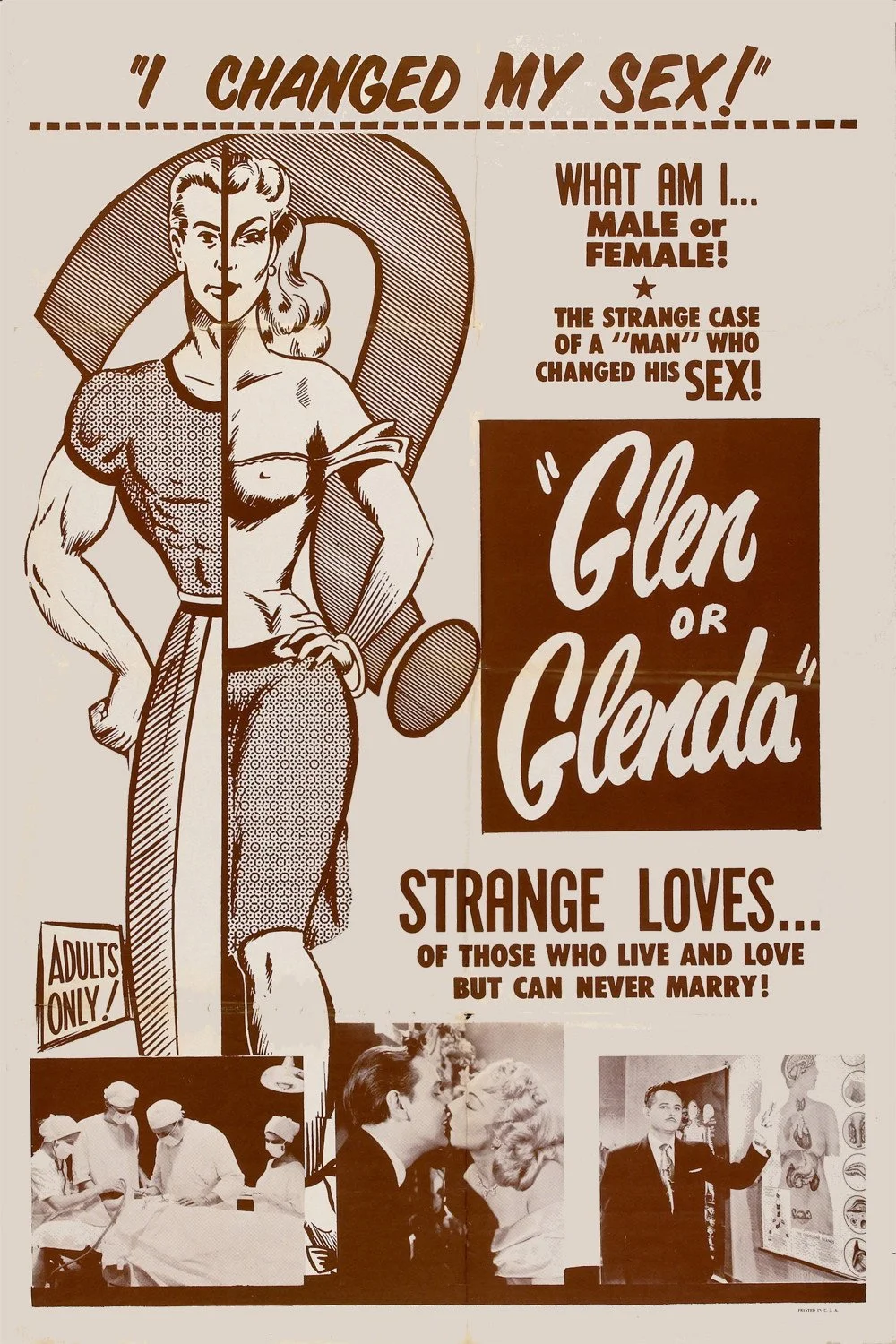 Glen or Glenda ~ 2 PM &amp; 4:30 PM (Presented by Secret Alley on 16mm) 