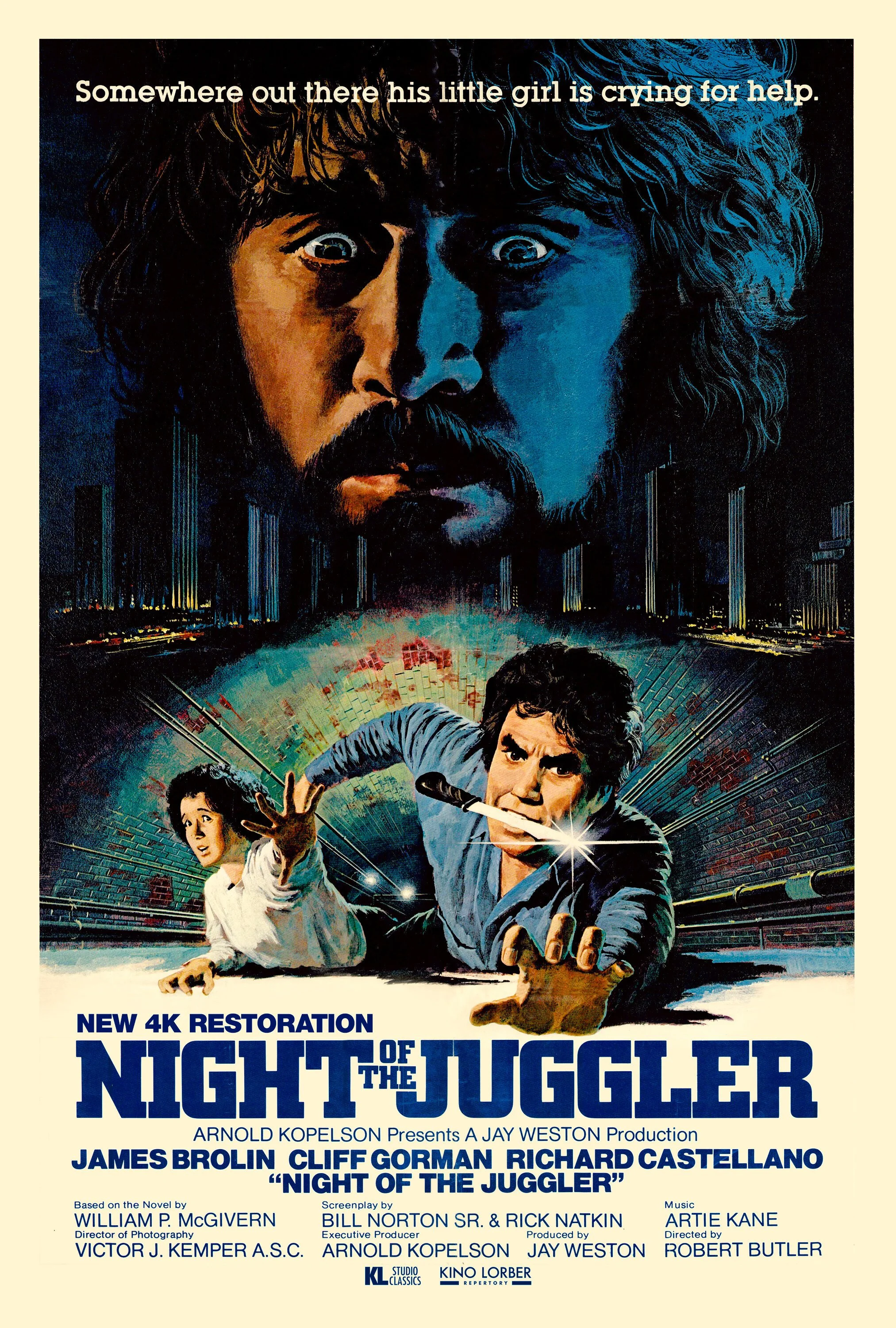 Fogcutter Film Series: Volume 23 ~ Night of the Juggler ~ 7 PM (Hosted by Robert Mailer Anderson w/ Julie Carmen in Person) ~ Music at 6 PM/Film at 7 PM 