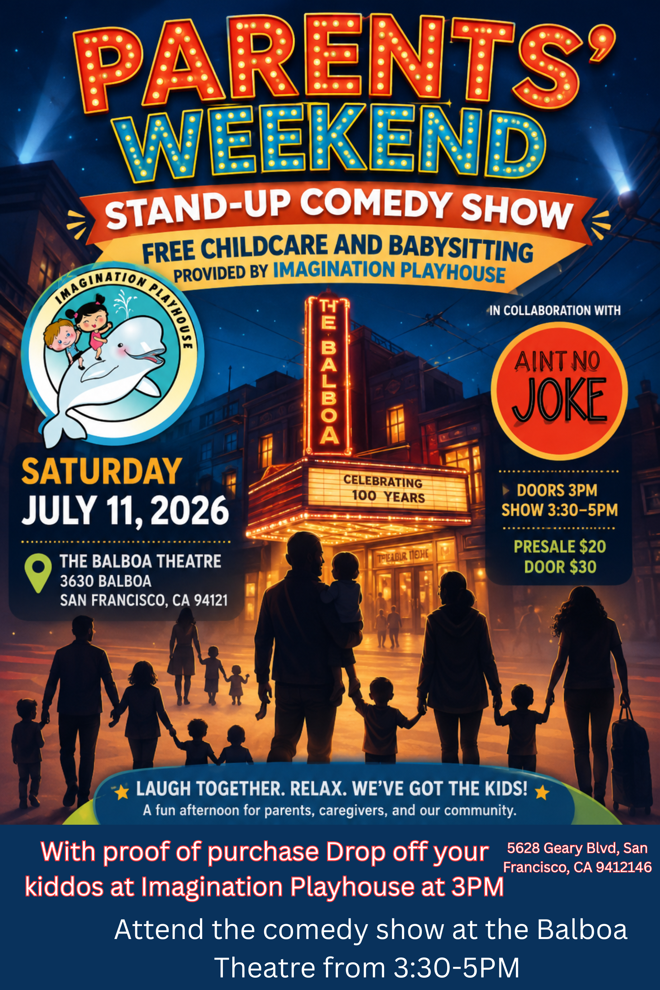 Parents' Weekend (Ain't No Joke Comedy Festival) ~ 3:30 PM 