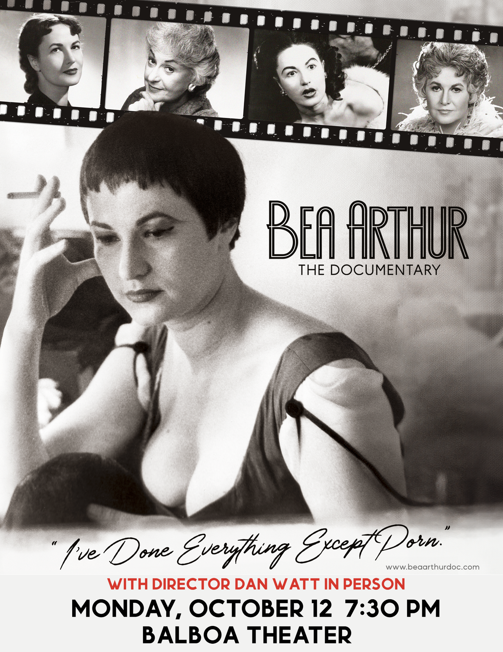 Bea Arthur: The Documentary ~ 7:30 PM (Director Dan Watt in Person) 