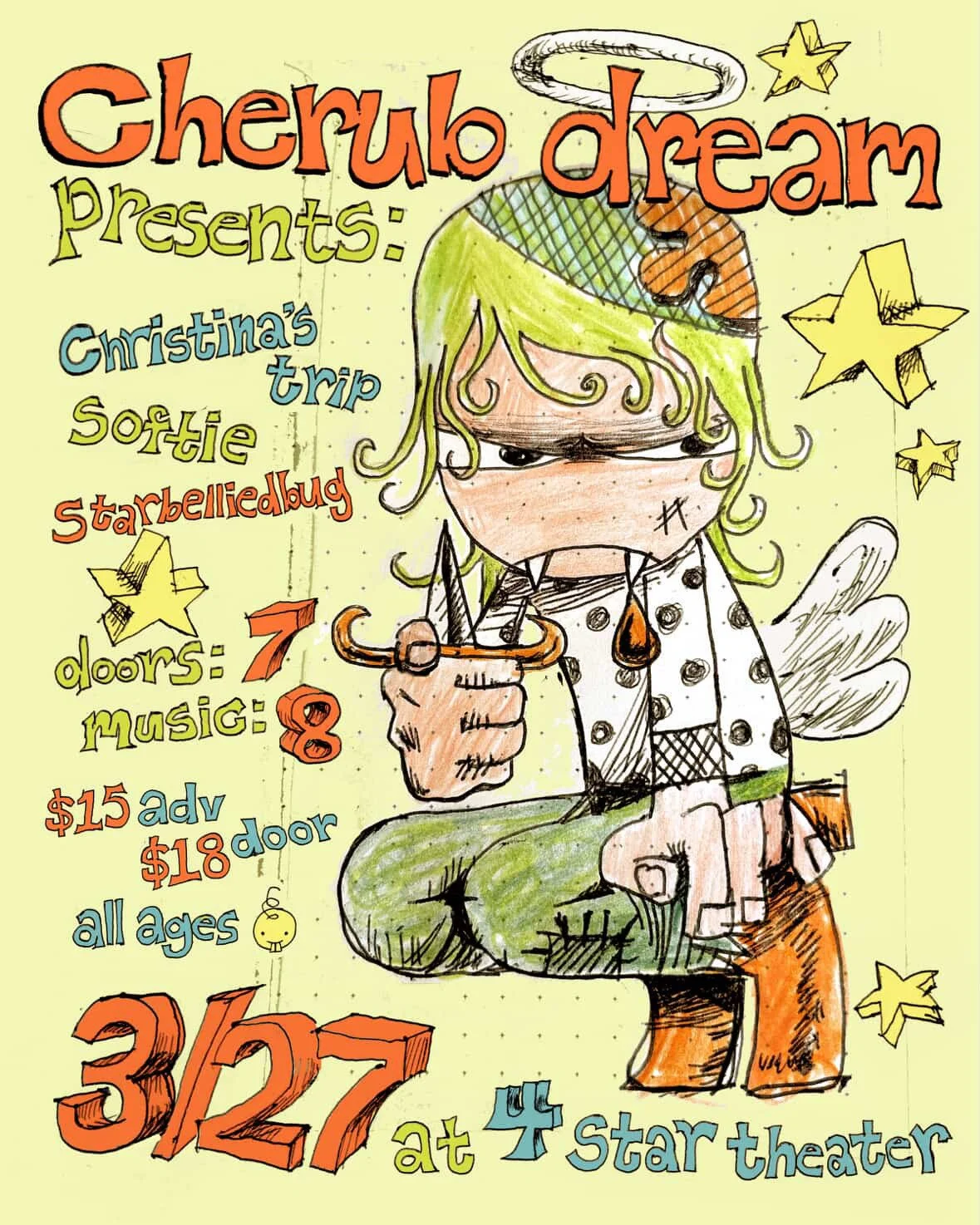 LIVE MUSIC: Christina's Trip, Softie, starbelliedbug (presented by CHERUB DREAM) ~ Doors at 7:00 PM &amp; Music at 8:00 PM