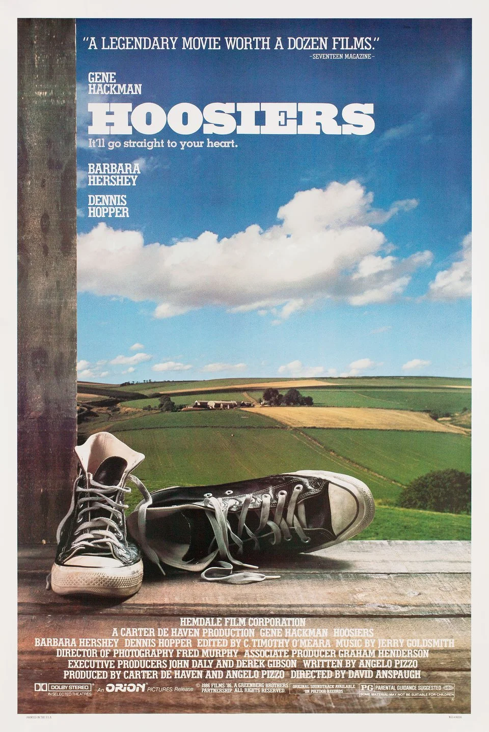 FOGCUTTER FILM SERIES: VOLUME 19 - Hoosiers (Hosted by Robert Mailer Anderson) ~ Music at 6:00 PM, Film at 7:00 PM