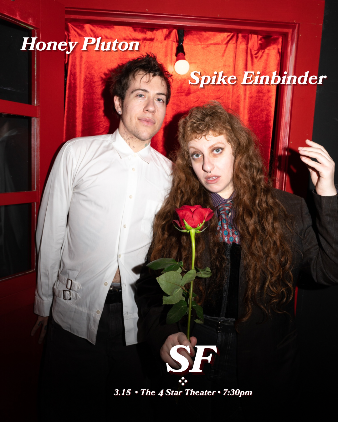 COMEDY: Spike Einbinder &amp; Honey Pluton ~ Doors at 7:30 PM &amp; Show at 8:00 PM