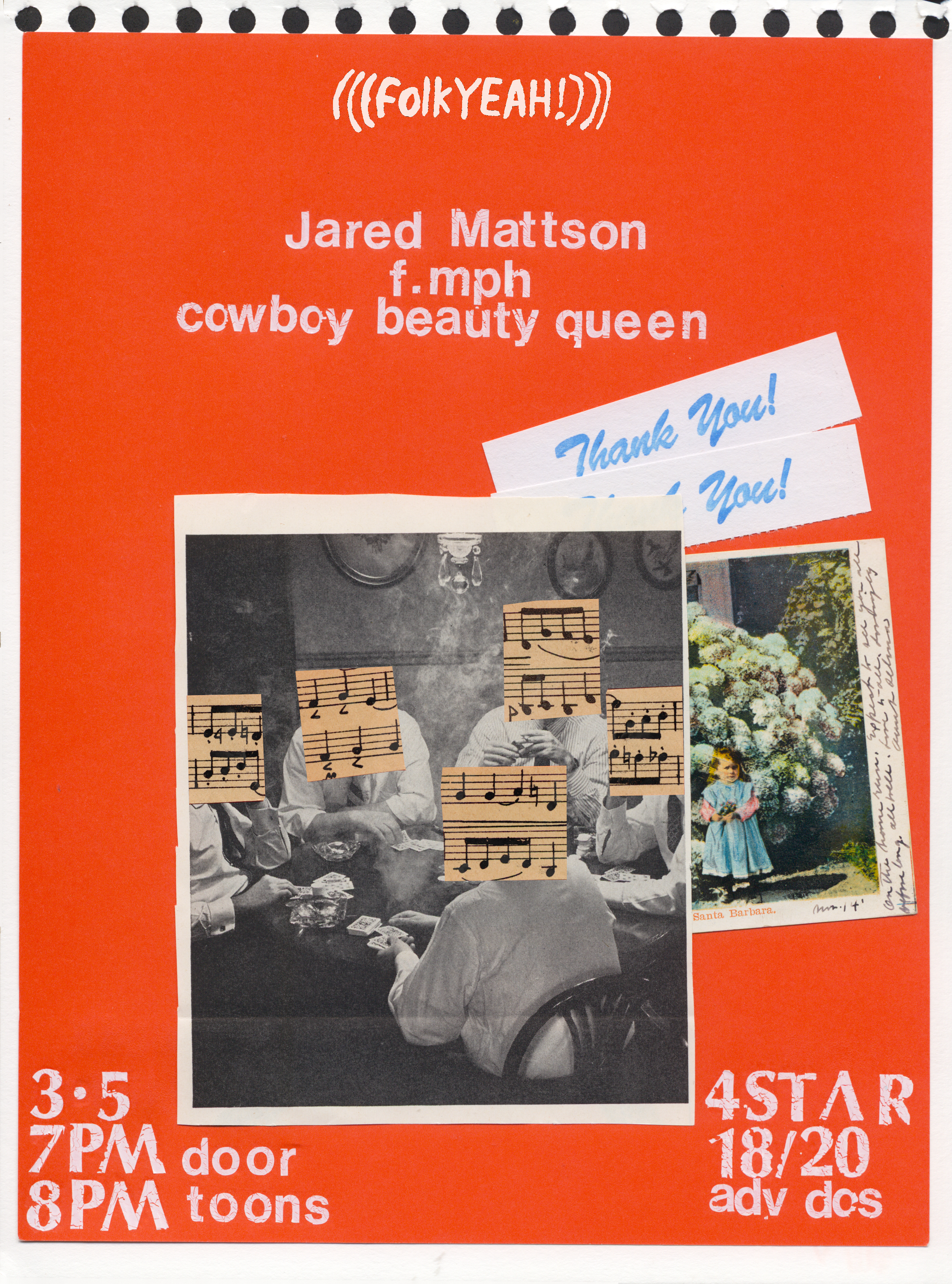 LIVE MUSIC: Jared Mattson, f.mph, Cowboy Beauty Queen ~ Doors at 7:00 PM &amp; Music at 8:00 PM
