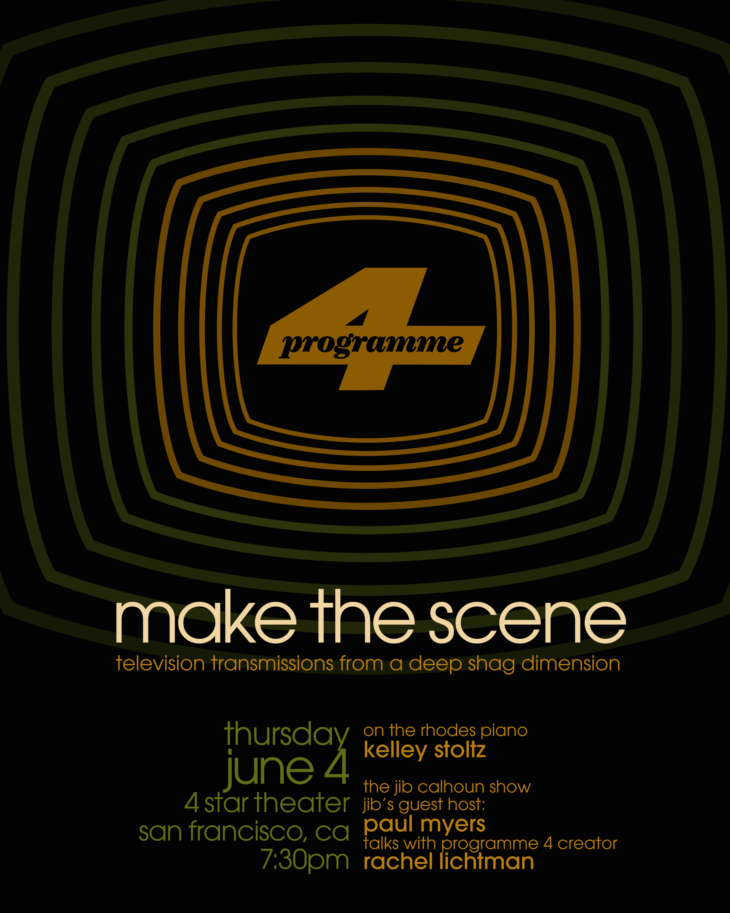 LIVE MUSIC &amp; FILM: Programme 4: Make the Scene (featuring Rachel Lichtman, Kelley Stoltz &amp; Paul Myers) ~ Doors at 7:30 PM &amp; Show at 8:00 PM