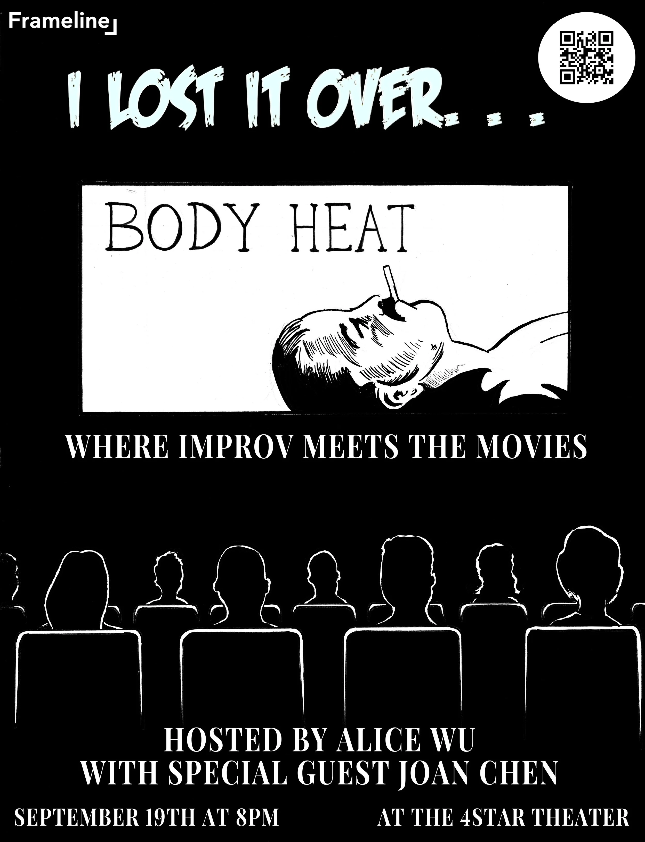 I LOST IT OVER: Body Heat (with LIVE IMPROV hosted by Alice Wu plus special guest Joan Chen) ~ Doors at 7:30 PM, Show at 8:00 PM, Movie at 9:00 PM