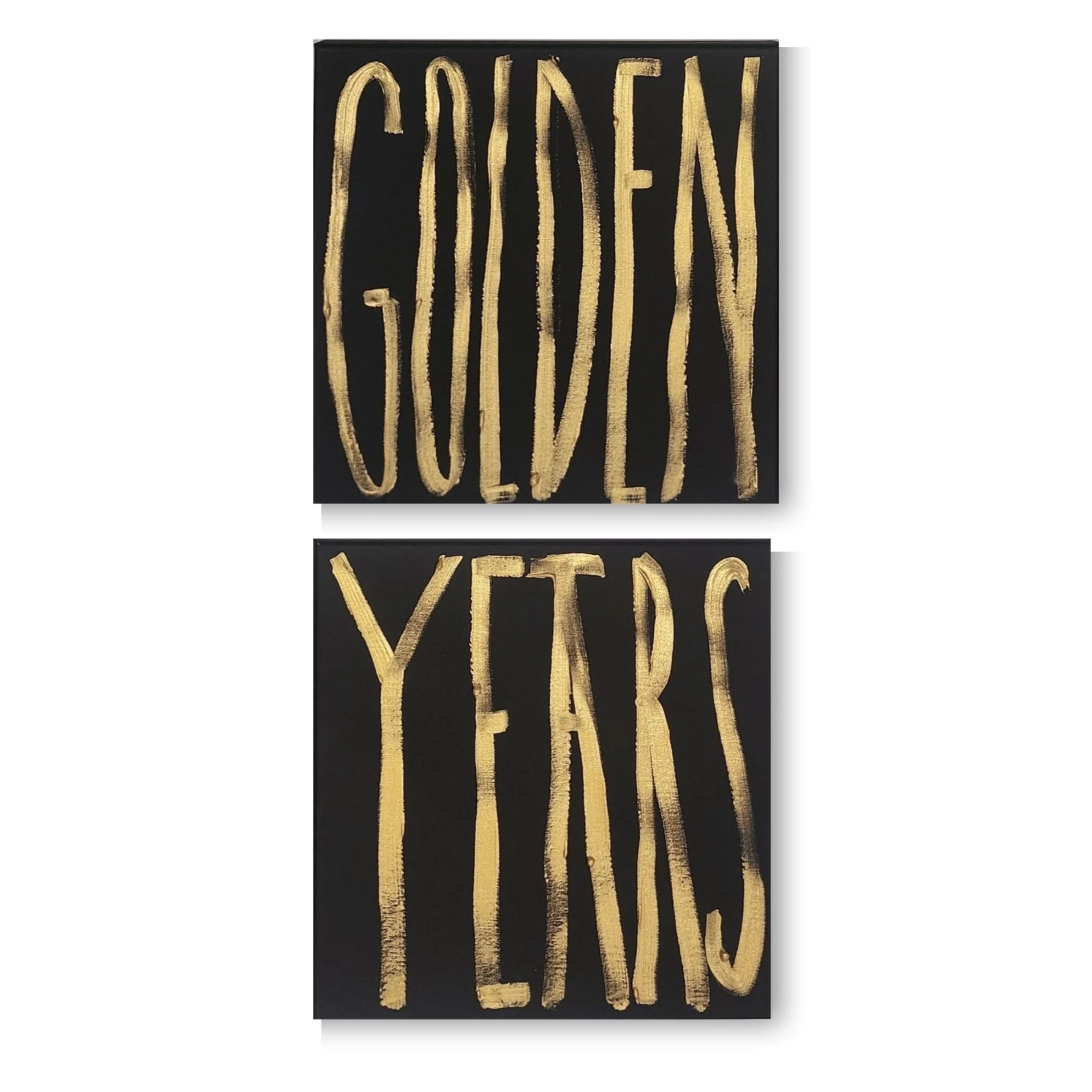 Golden Years, 2026. Acrylic on canvas, two 12 x 16 in.