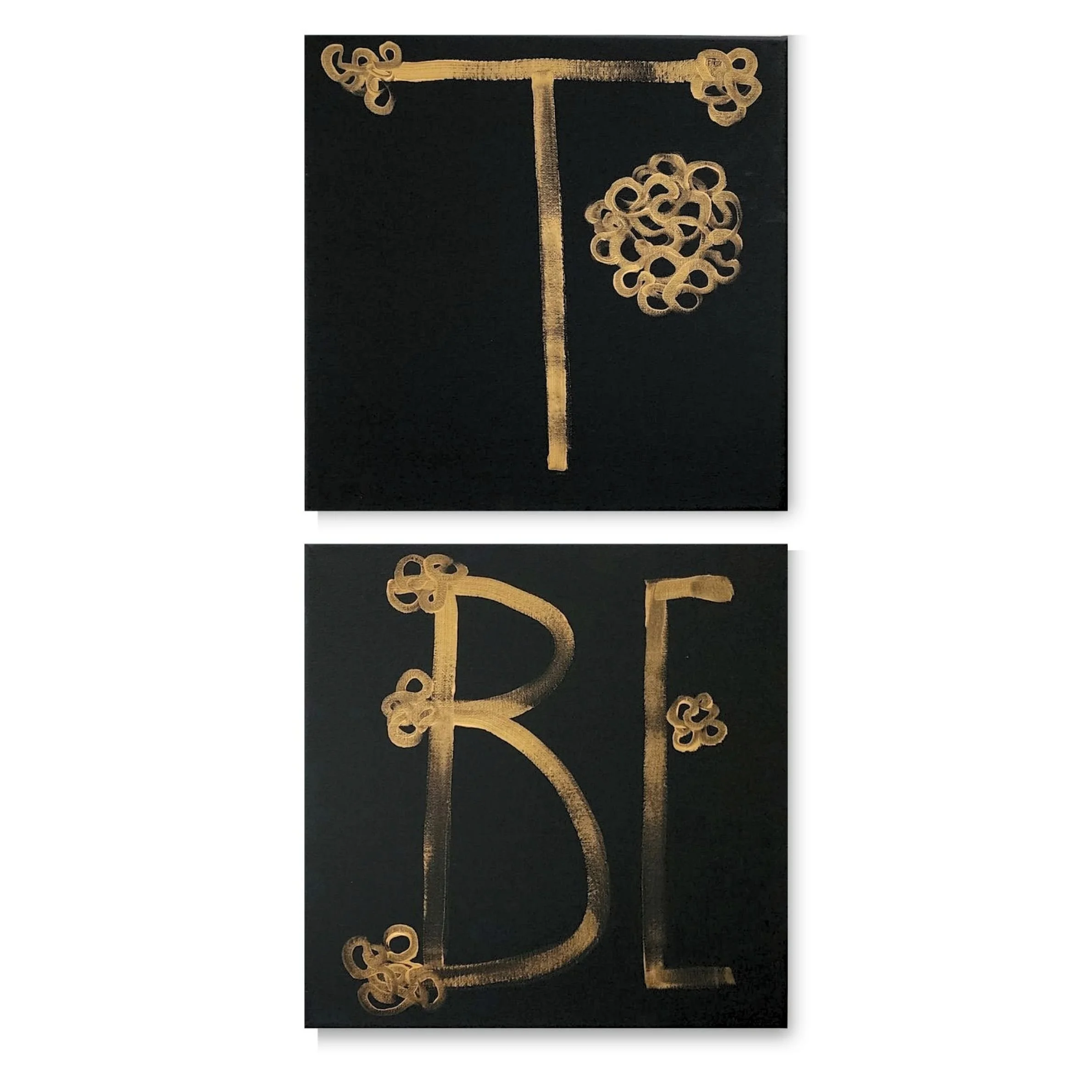 To Be, 2026. Acrylic on canvas, two 12 x 12 in.