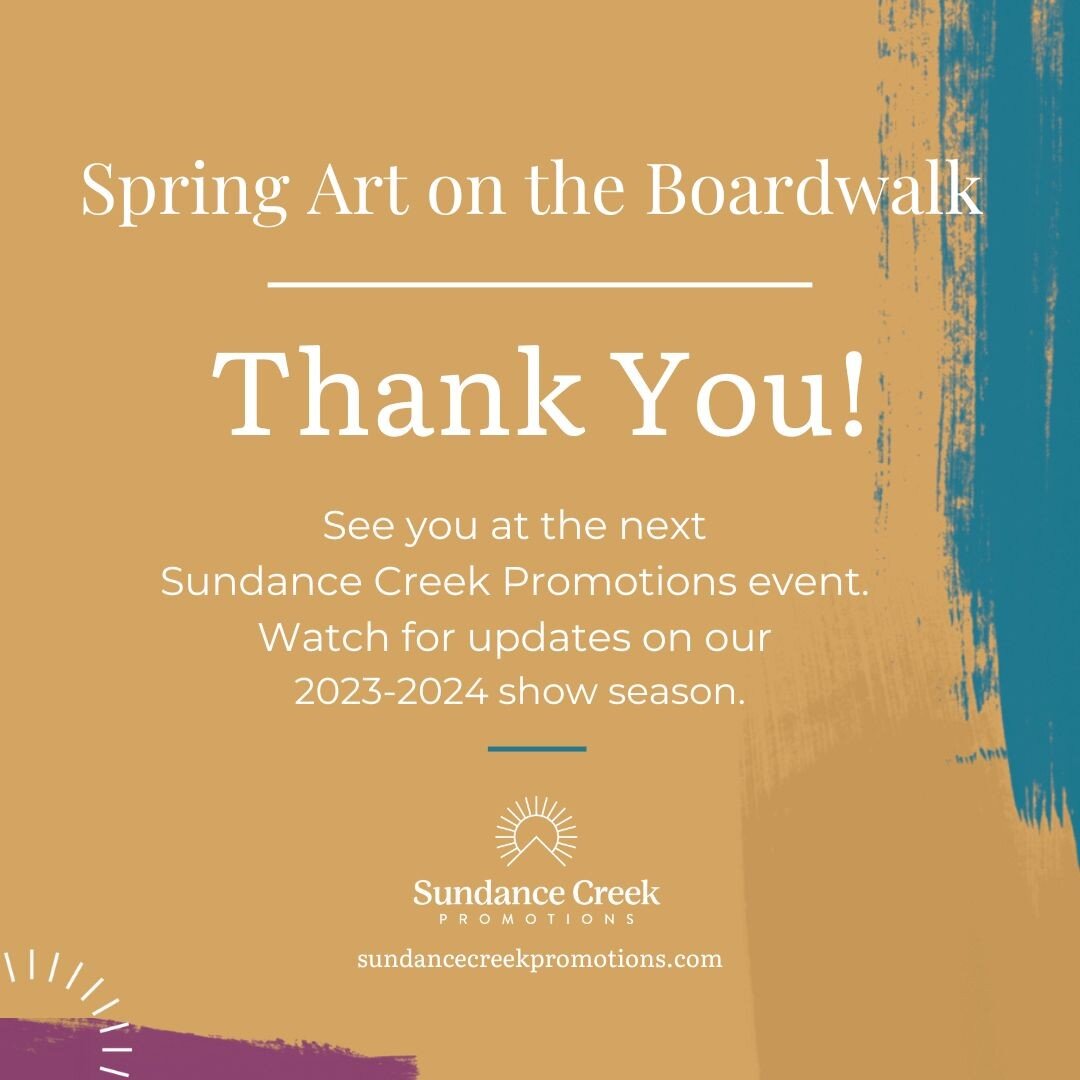 What a great weekend at Spring Art on the Boardwalk! 
Thank you to all who attended and supported local artists and small businesses this weekend. We are so grateful for the highly talented artists, artisans, small businesses and musicians who helped