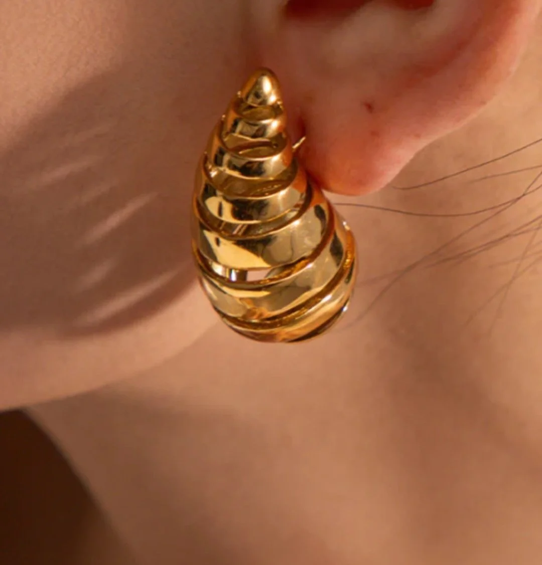 Nadia Earring, Gold Plated