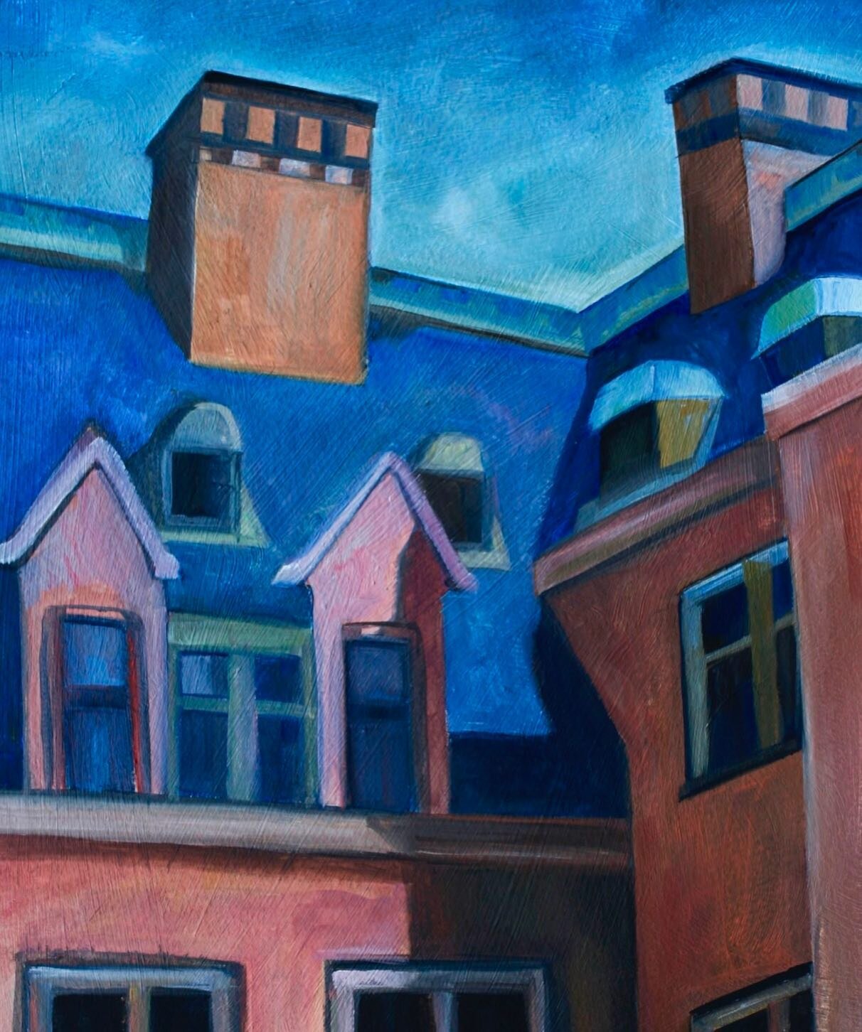 &quot;corner,&quot; oil on canvas, 11&quot; x 14&quot; // available