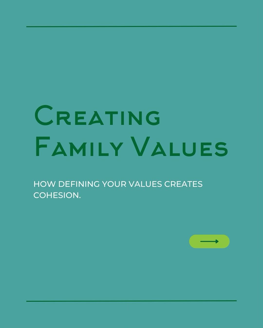 Every family has unspoken rules&mdash;why not make them clear? Try:&nbsp;&ldquo;In our family, we respect each other. We work together. We listen.&rdquo;&nbsp;What values matter most in your home?