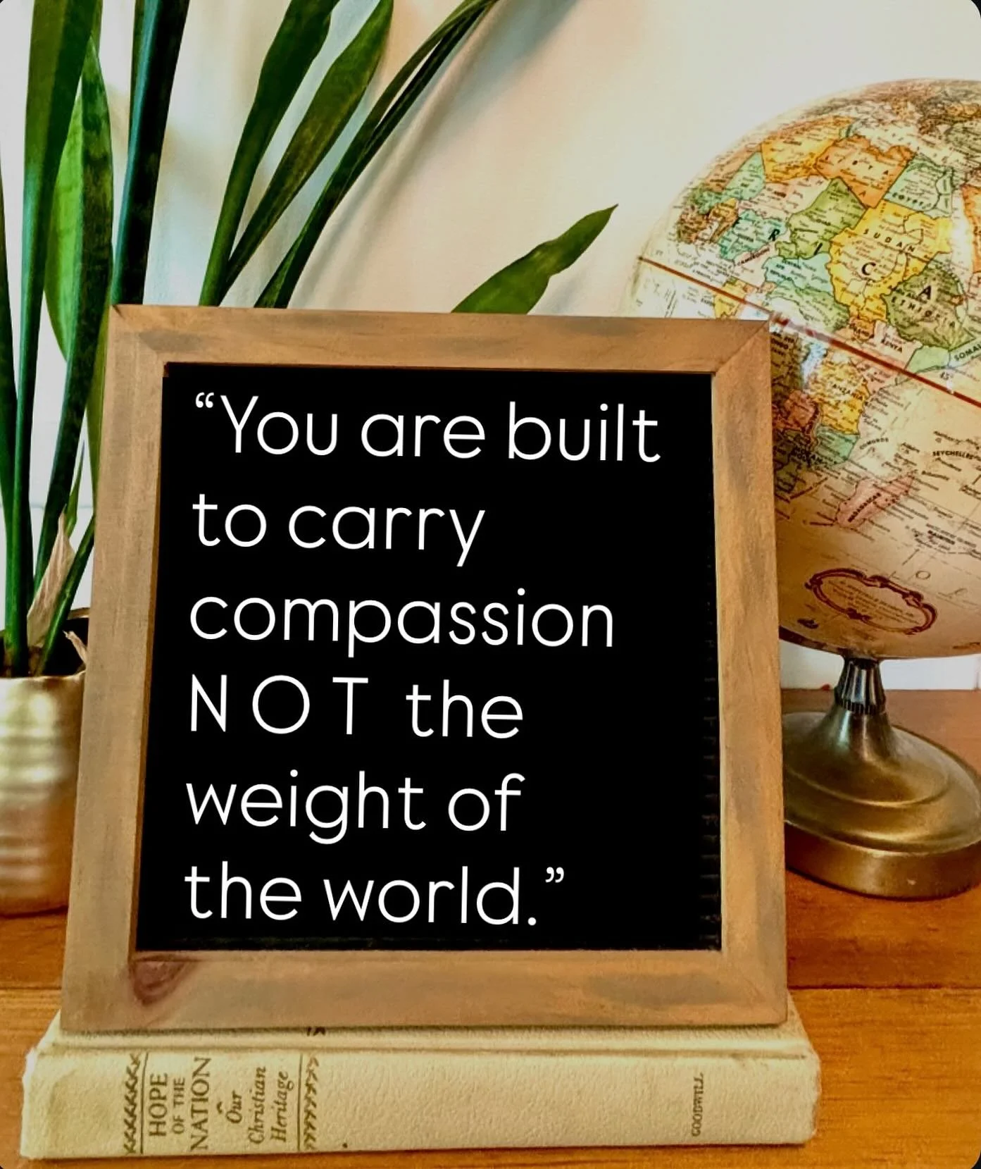 Within seconds we can be bombarded with news from around the entire world. The injustice, the suffering it&rsquo;s so very heavy. 

While pouring my heart out in prayer I heard Jesus say: 

&ldquo;You are built to carry compassion - not the weight of