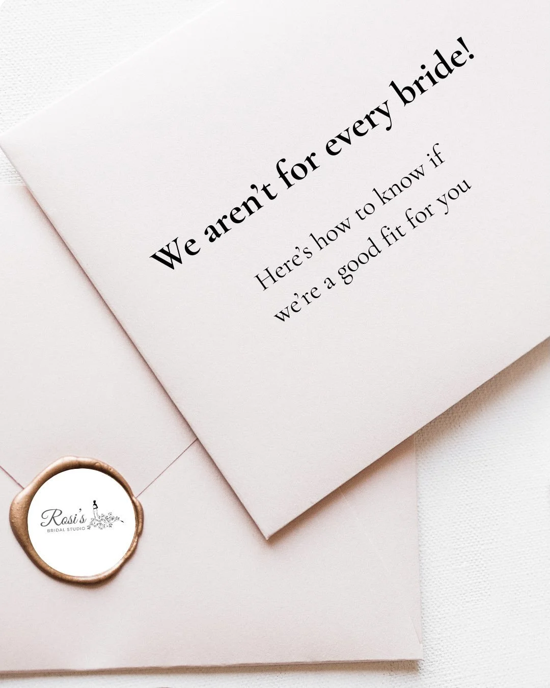We aren&rsquo;t for every bride&hellip; here&rsquo;s how to know if we&rsquo;re the right fit! 🫢

Rosi&rsquo;s Bridal is designed for brides who want a more intentional dress shopping experience. Our brides value working one on one with a stylist wh