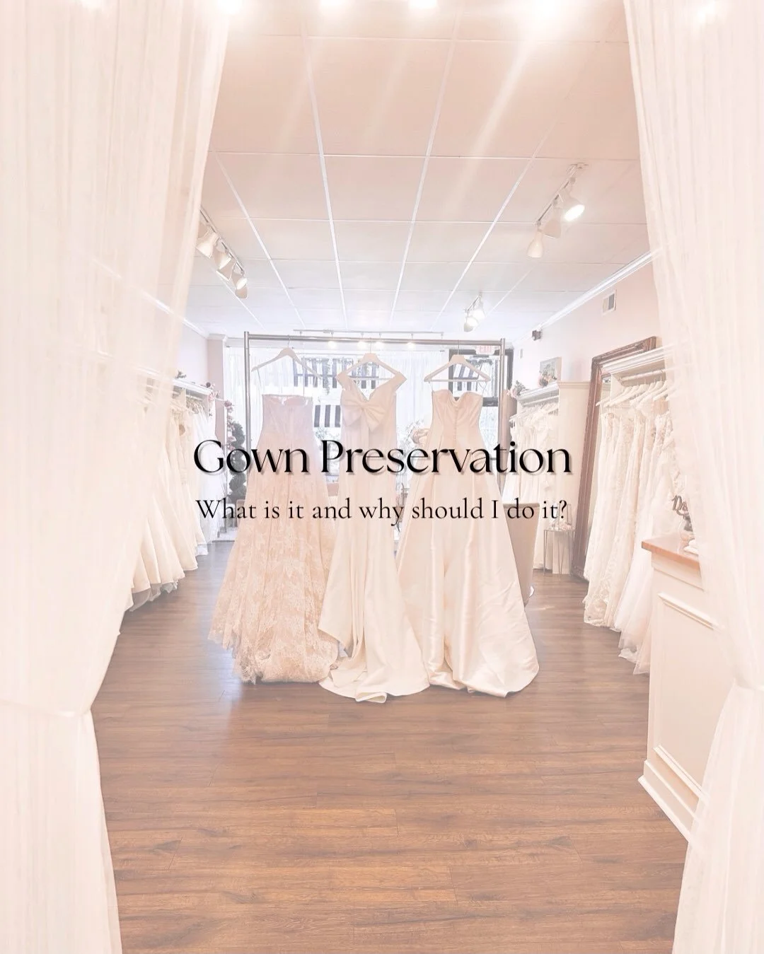Your wedding day may be over, but your dress still deserves care 🤍

Gown preservation is the professional cleaning and protection process that keeps your dress beautiful for years to come. Even invisible stains can cause discoloration over time if t