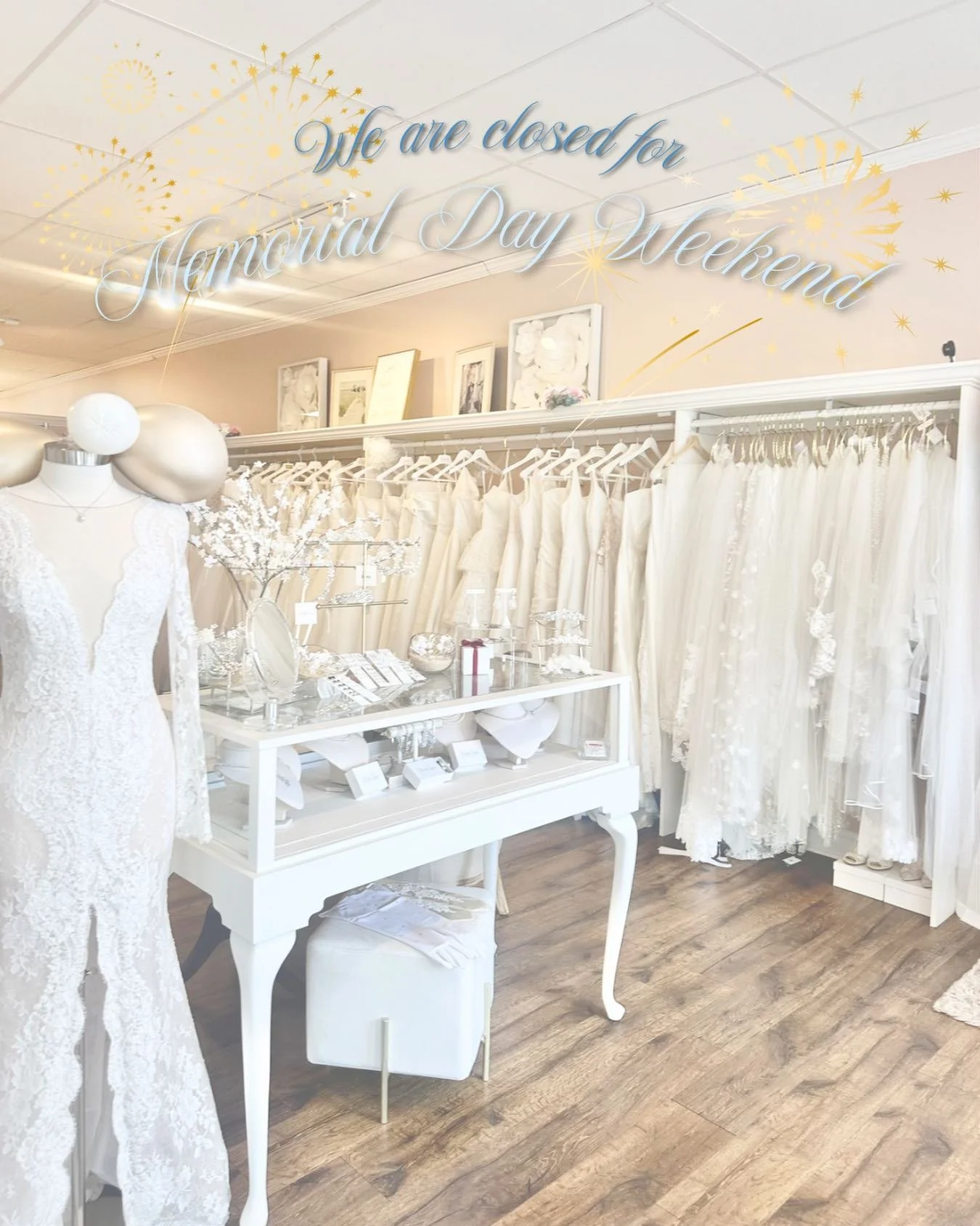Enjoy the long weekend! ☺️ We&rsquo;ll be back on Tuesday!

Schedule an appointment with us for after the holiday. 🥂👰🏽&zwj;♀️

#njbridal #northjerseybride #smallbusiness #2027wedding #njbridetobe