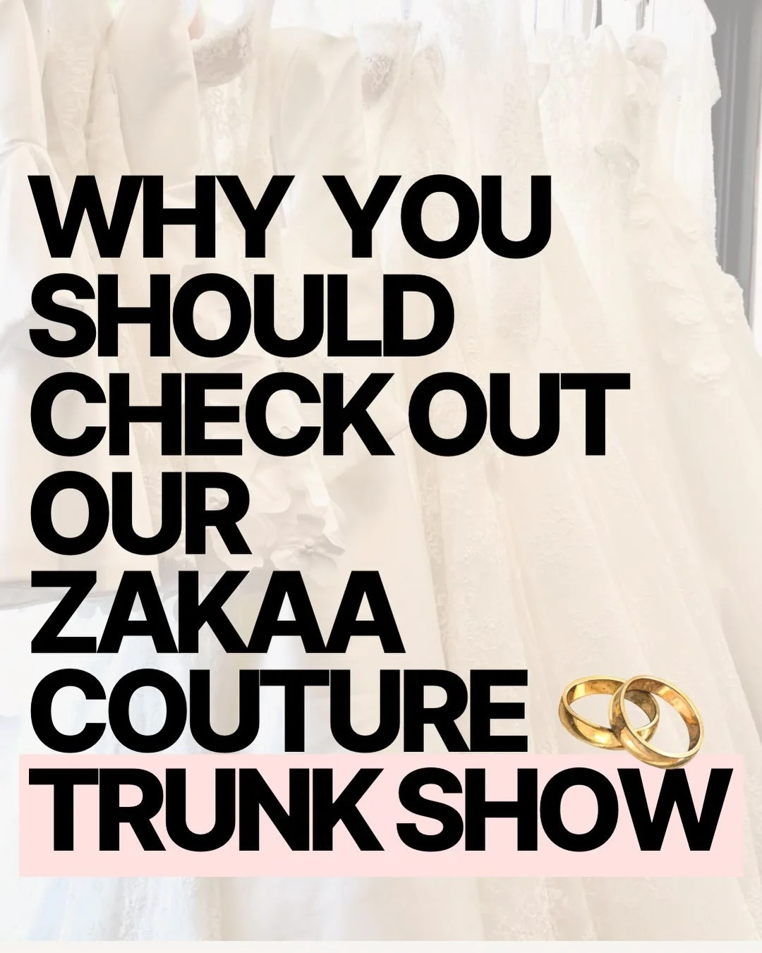 If you&rsquo;ve been waiting for the perfect time to start dress shopping, this is it! 🫶🏼👰🏾&zwj;♀️

Our Zakaa Couture Trunk Show is your chance to experience an expanded collection of stunning gowns, including exclusive styles available at Rosi&r