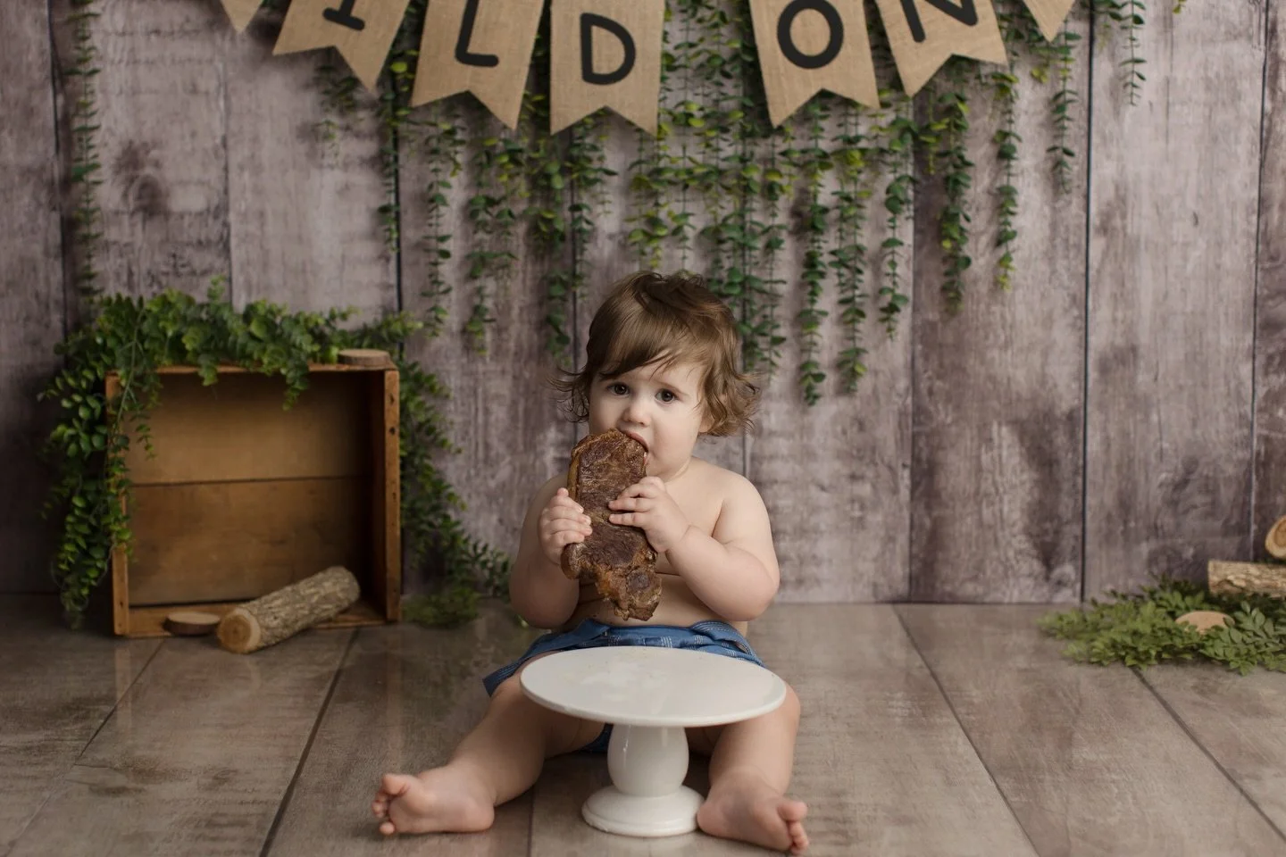 Who needs cake when you can celebrate with a steak smash? 🥩

This little guy traded frosting for filet and honestly&hellip; I respect it. One year old and already living the dream &mdash; medium rare and camera ready! 😎

#SteakSmash #FamilyPhotogra