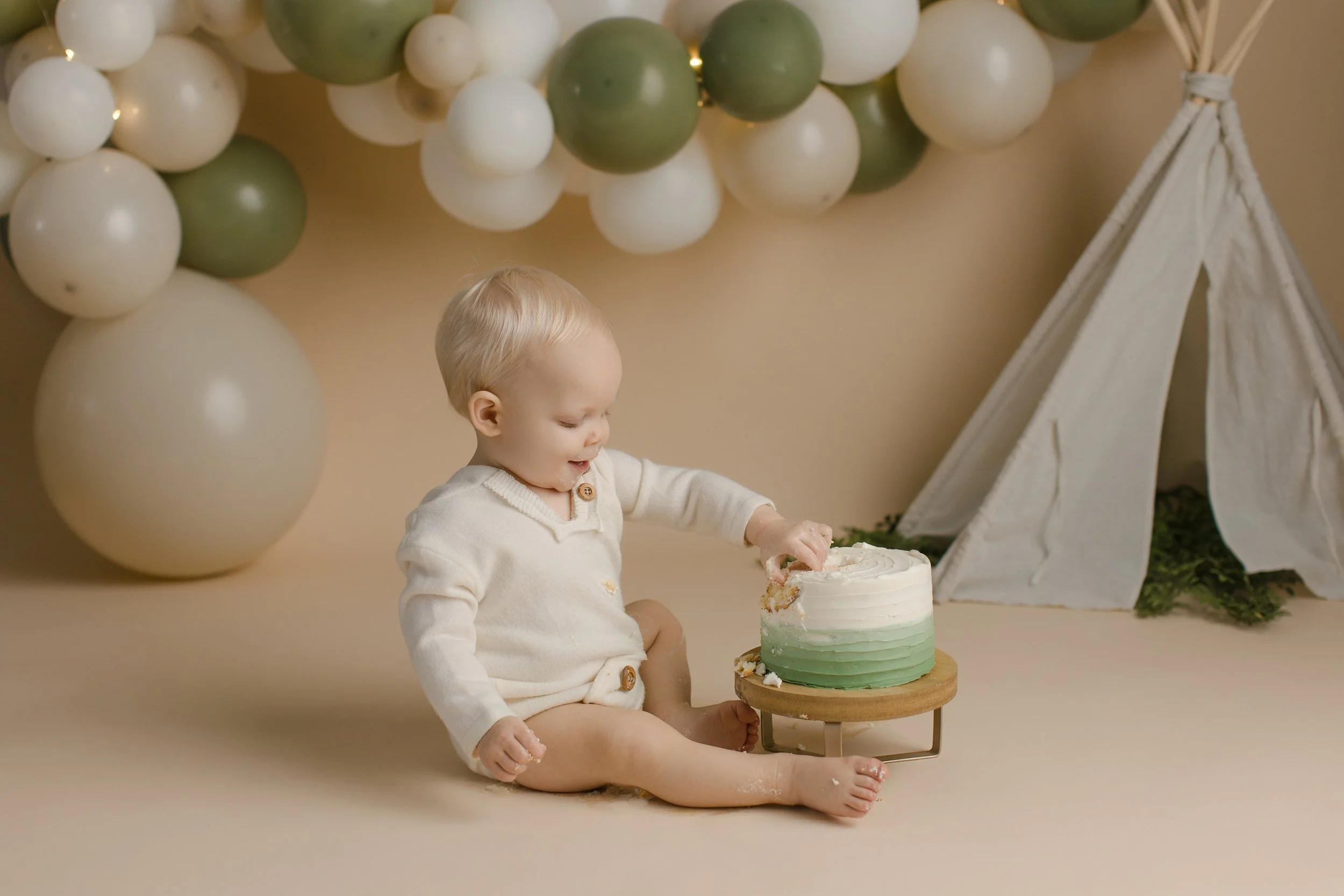 Middletown, Virginia Birthday Photographer with custom backdrop setups