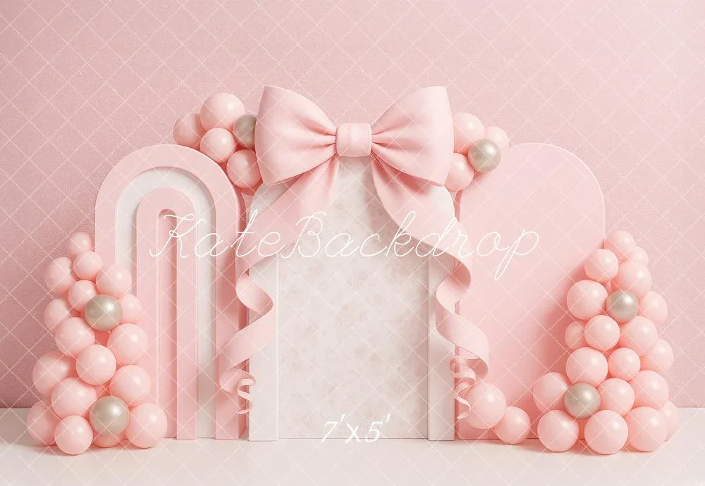 BOW PINK BALLOON ARCH