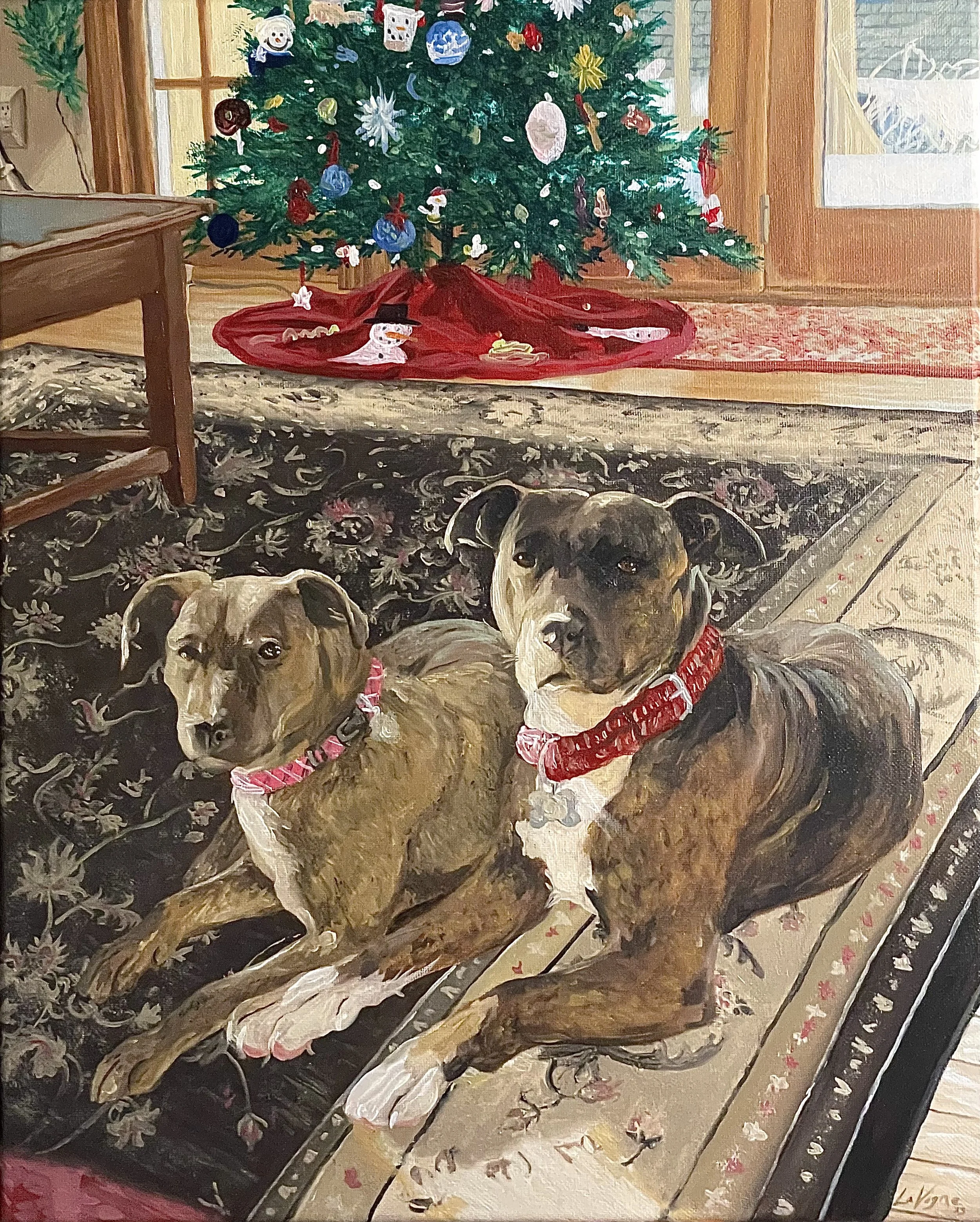 “Good Dogs”
 Oil on 16x20” Canvas
Completed 2023