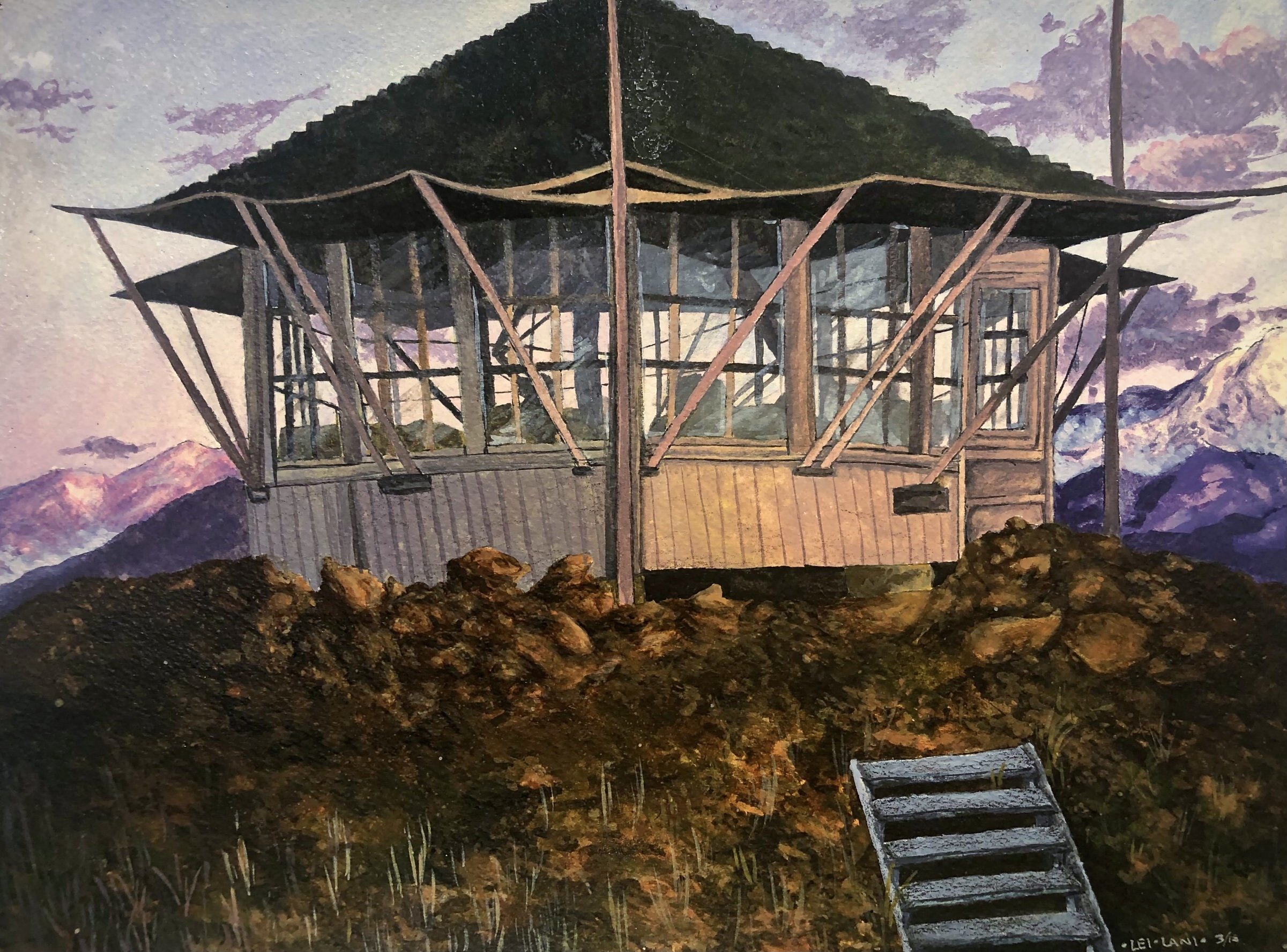 "The Lookout"
Watercolor on 9x12" Paper
Original Photo Taken by Donald La Vigne 1979
Completed 2018