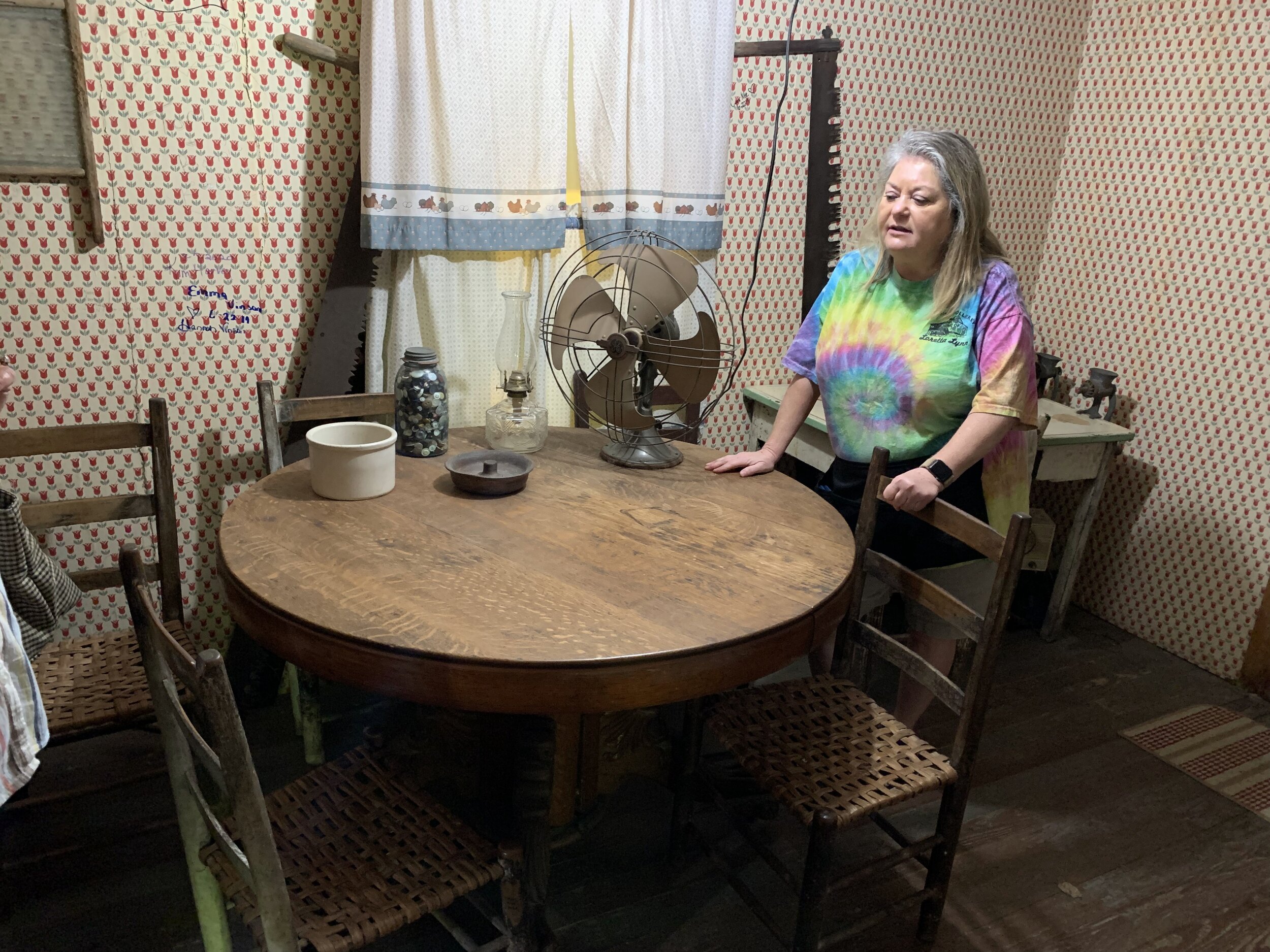 The Dining Table, It's Leaves Were Used to Make the House's Main Mantel Piece