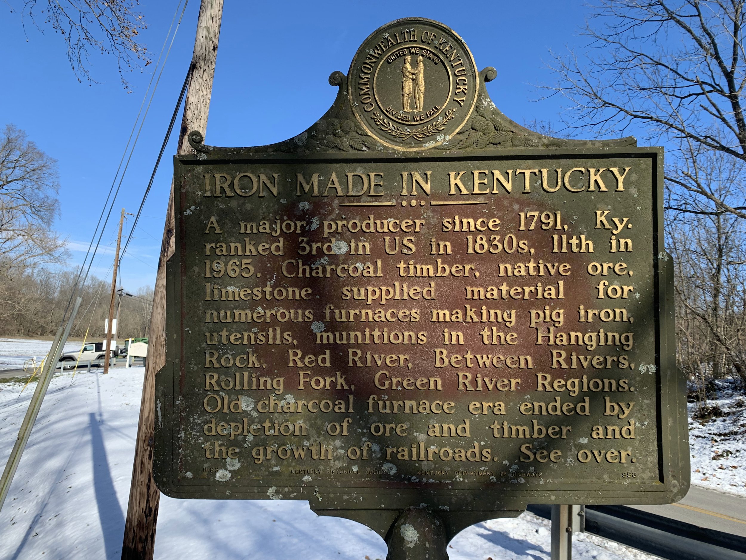 Front of state historical marker
