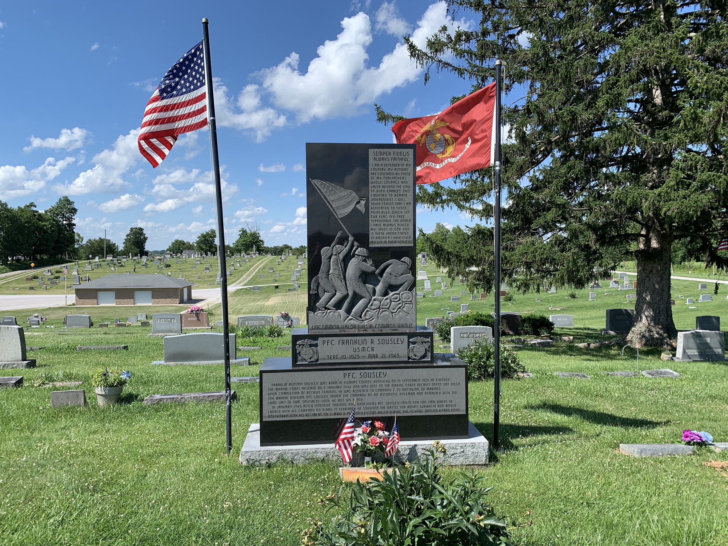 Front View of Sously's Memorial