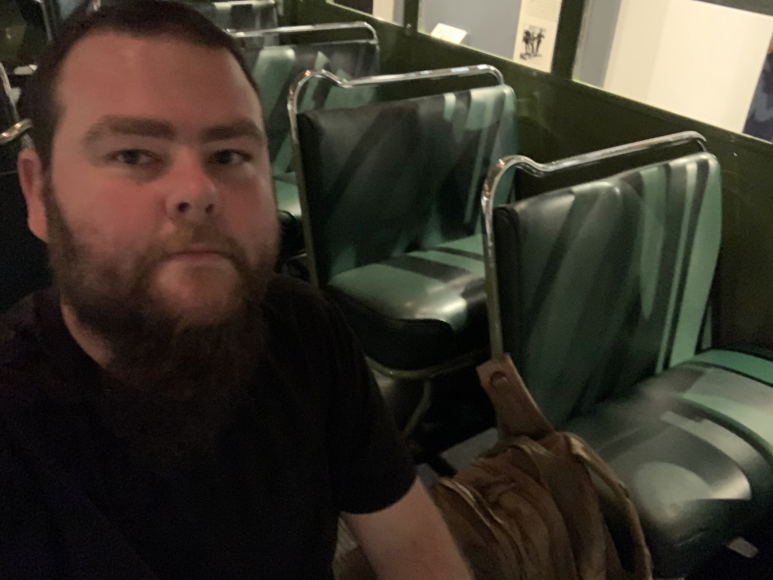 Me Sitting in the Seat, with Obama's Seat Beside Me