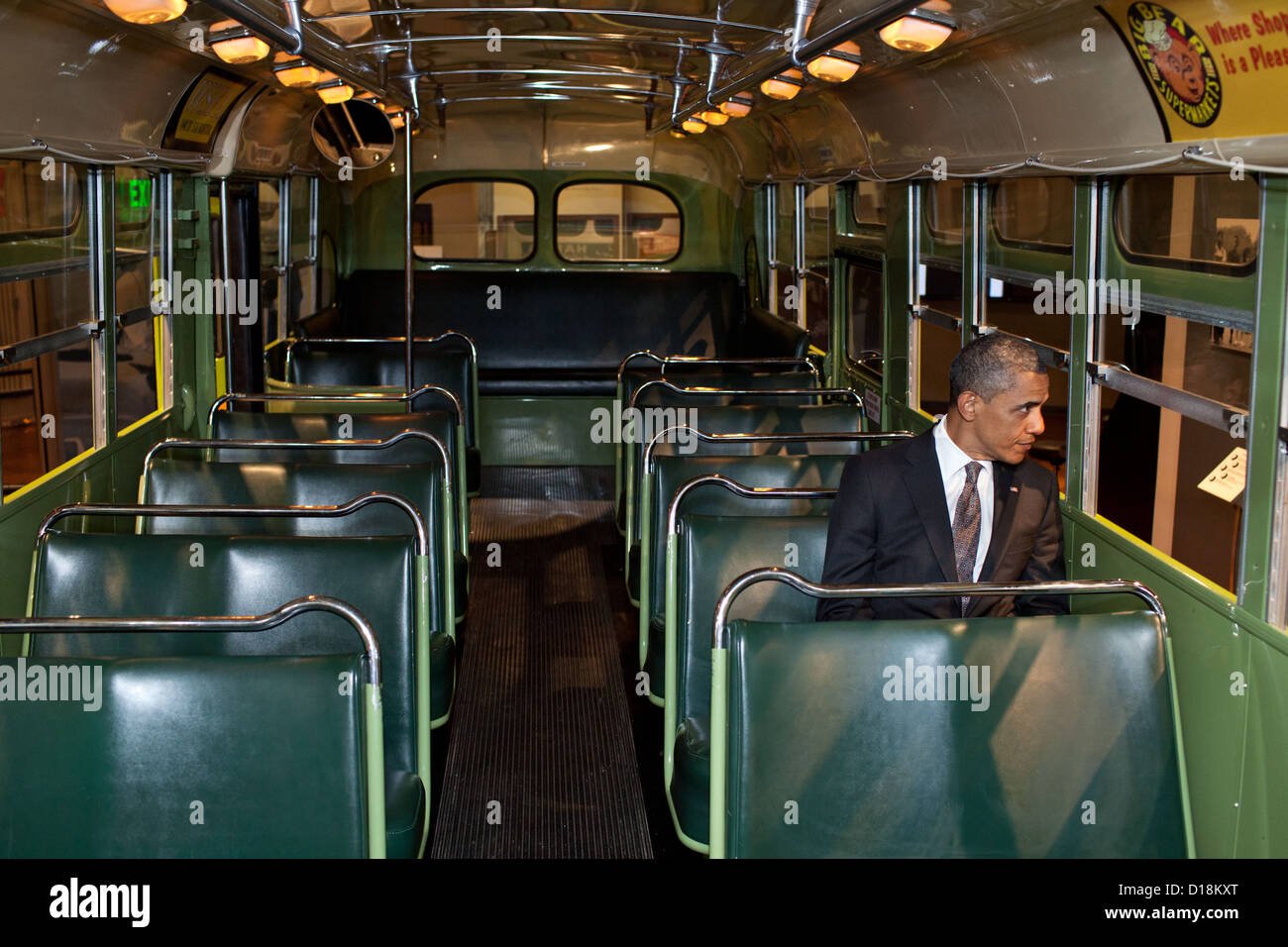 Barak Obama on the Bus