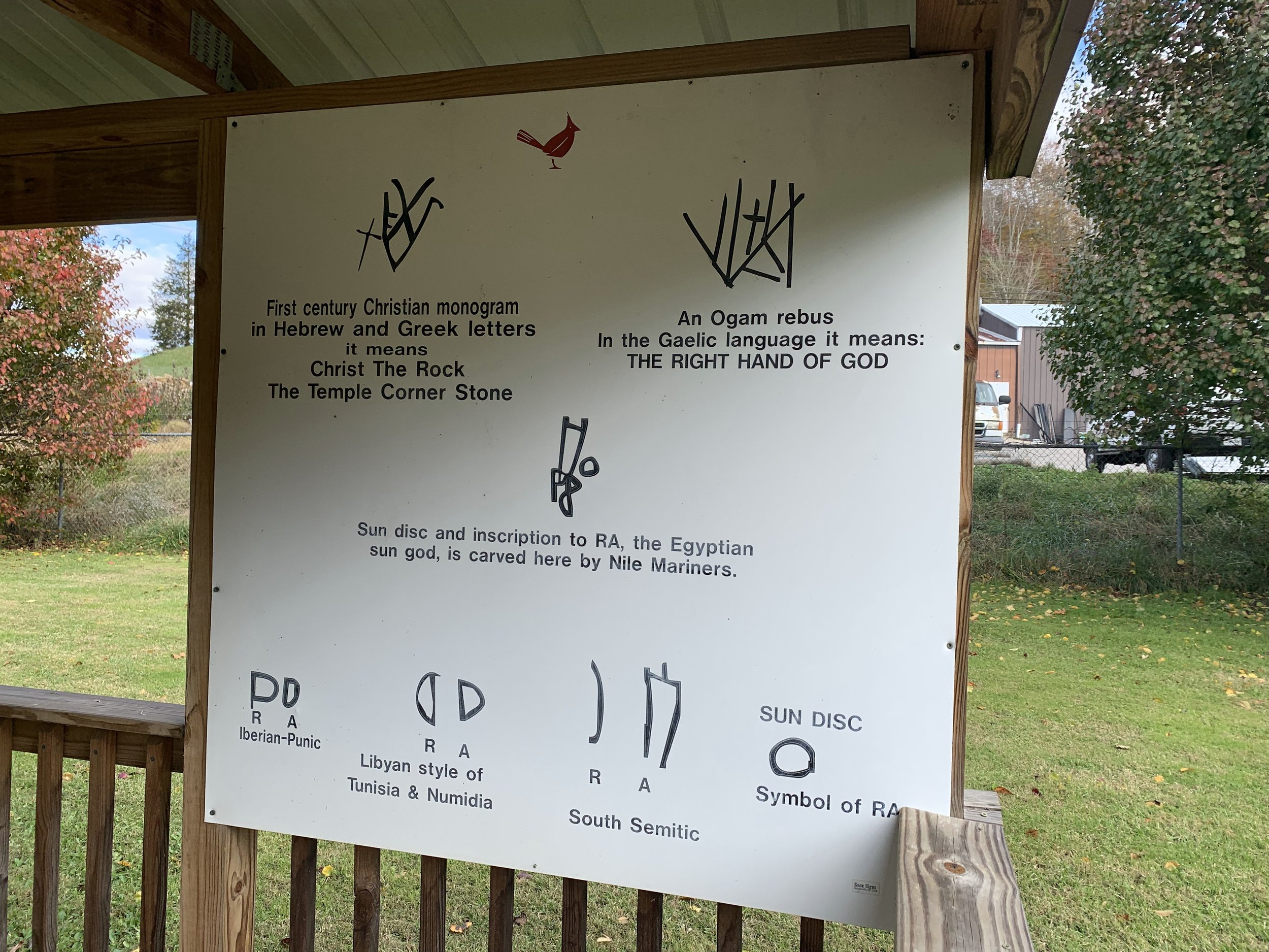 Sign Showing Off Some of the Alleged Ancient Languages