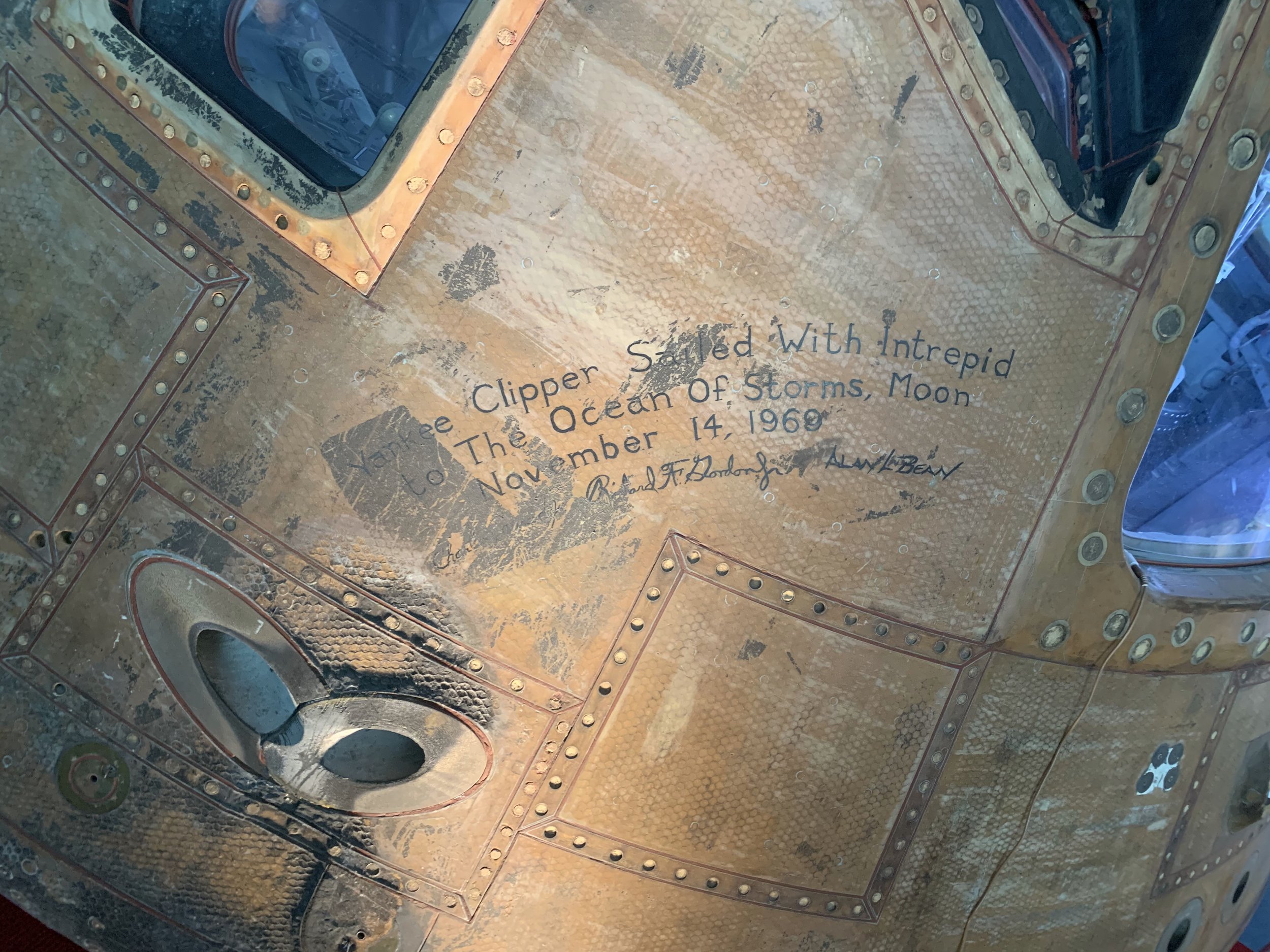 Close-Up of the Astronaut's Autographs