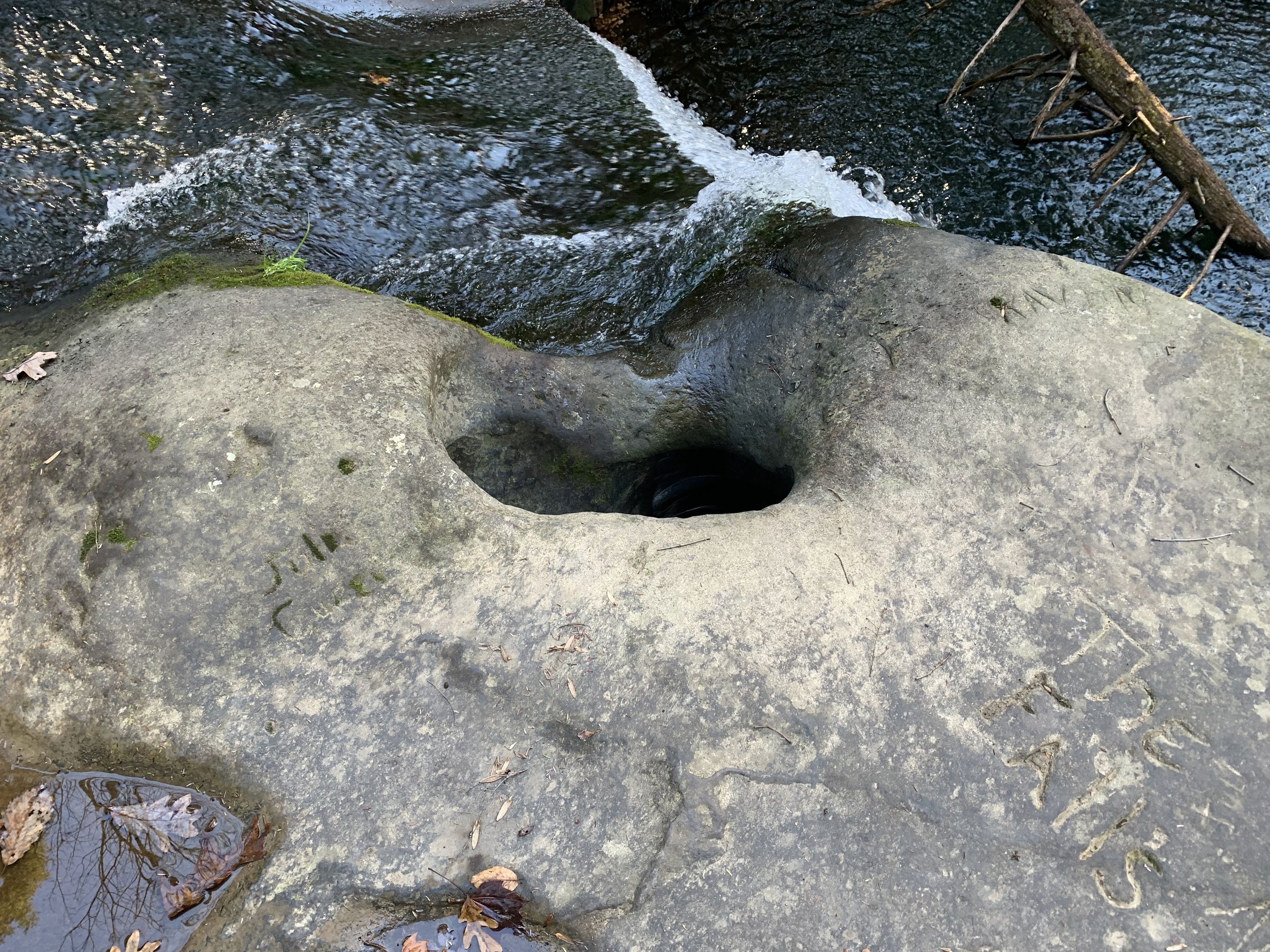 Top of the Falls, That Little Hole is a Separate Drain When the Water is Up