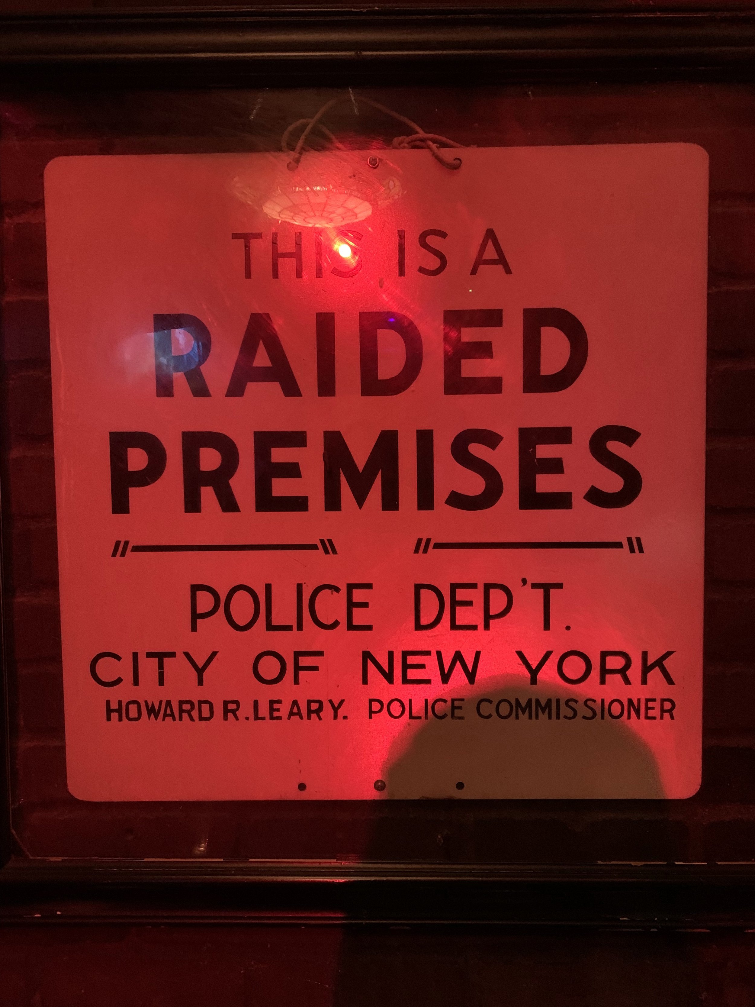 Original "Closed" Sign Hung by the NYPD