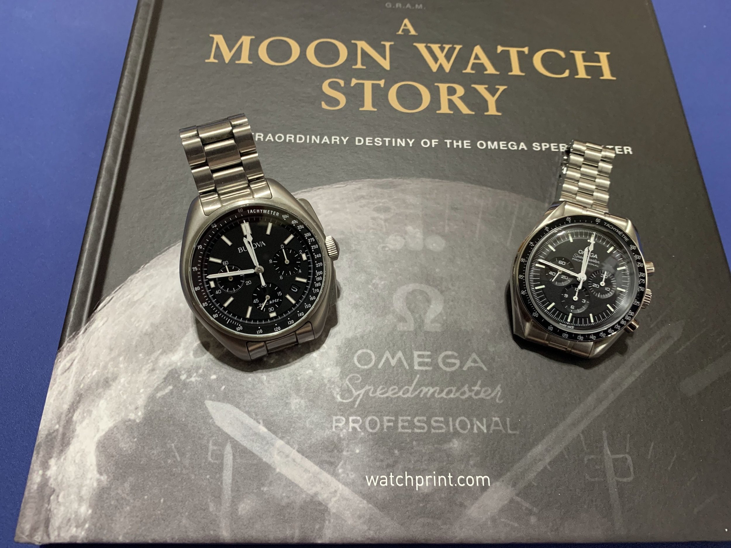 Speed next to my replica of the only non-Speedmaster worn on the moon.  