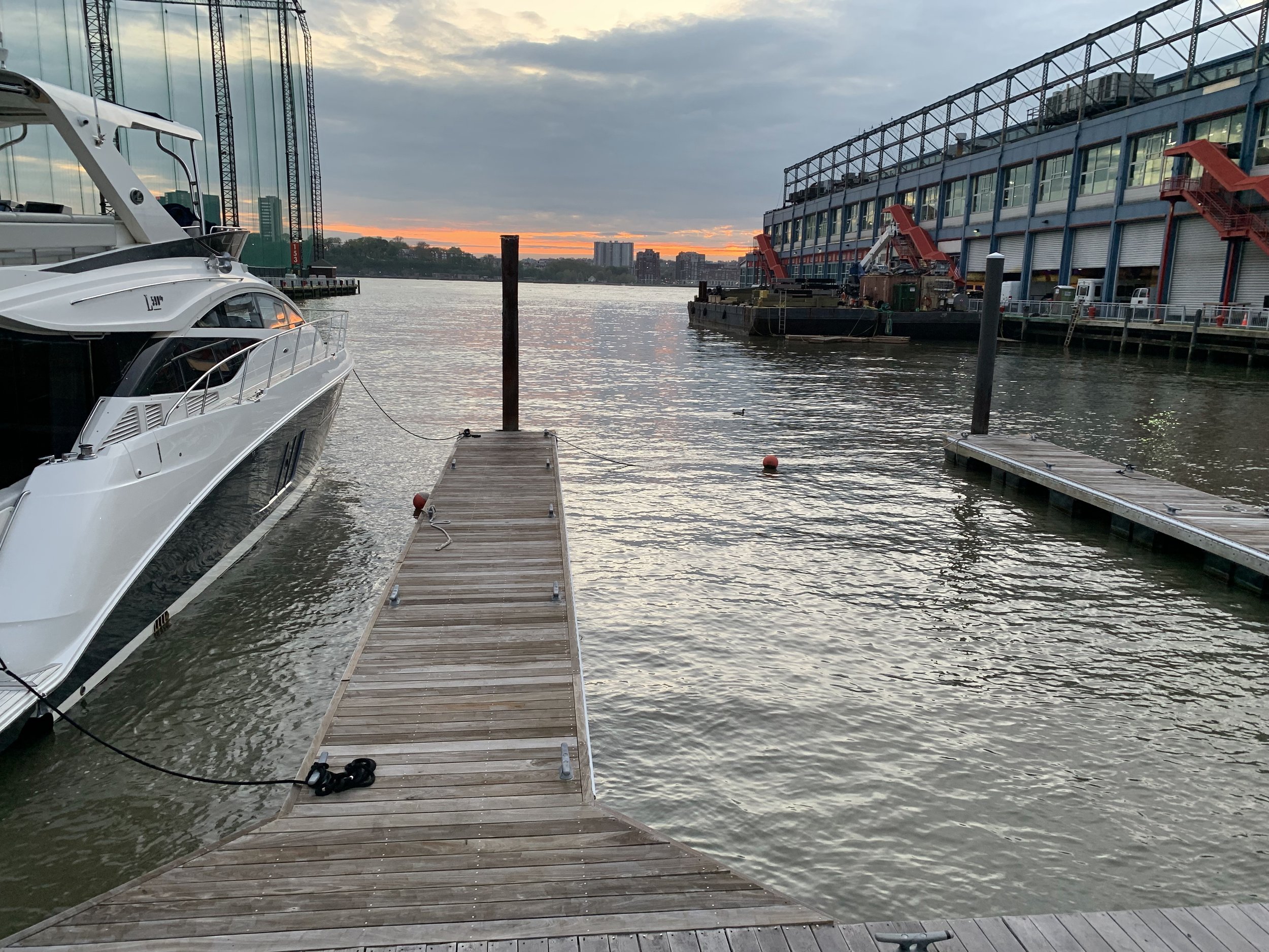 Looking out into the Hudson River from Pier 59