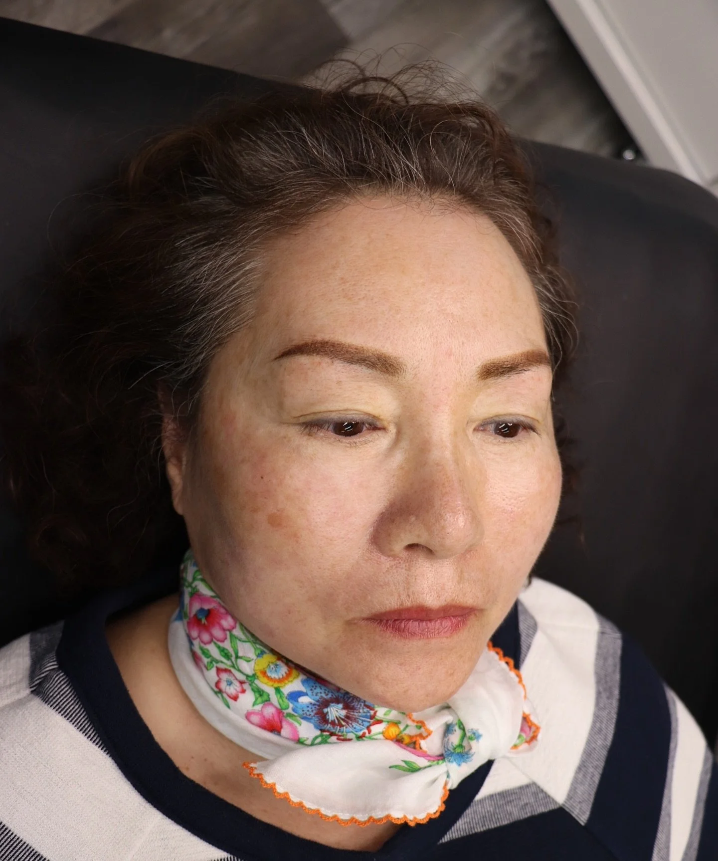 Eyebrow glow up ✨I have been doing lots of rework/ covering over old microblading that has turned red, blue, green eyebrows you name it.  The previous tattooing certainly wasn't saying eyebrow goals. You can see here the previous work is quite choppy