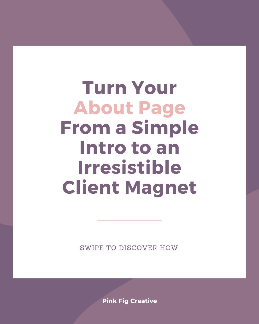 Ready to turn your About Page from a simple intro to an irresistible client magnet?  Dive into our latest carousel to discover the 4 key elements that make your story sparkle and your team shine. From heartfelt stories to design that dazzles, we've g