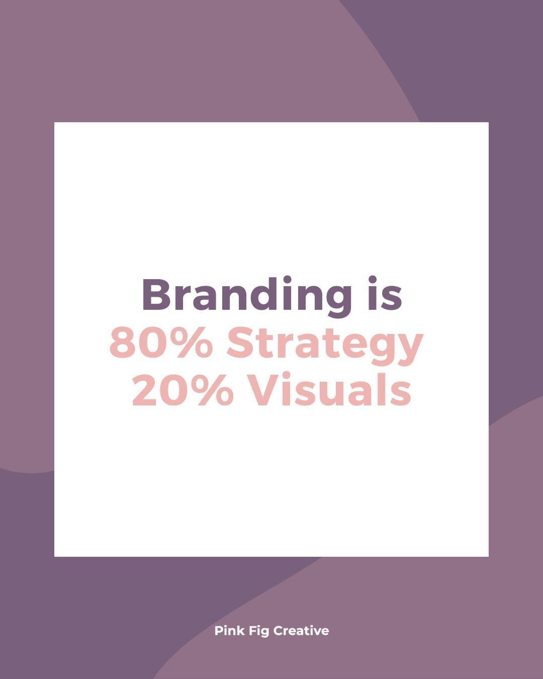 Diving into a branding truth bomb today: it's 80% strategy and just 20% those stunning visuals we all love. Think of it like building your dream house. The strategy? That's your blueprint, your solid foundation, and the very walls that hold everythin