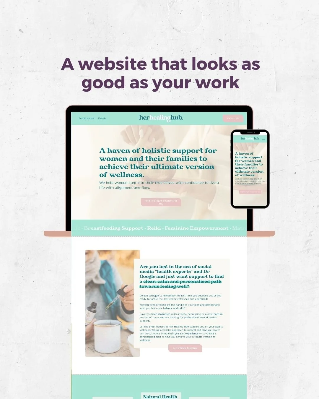 A website that looks as good as your work ✨
Erin came to me with a clear vision for her wellness practice - and just 1.5 days later, she walked away with a warm, calm, and client-ready website that reflects the heart of her brand.

💻 Built on Square