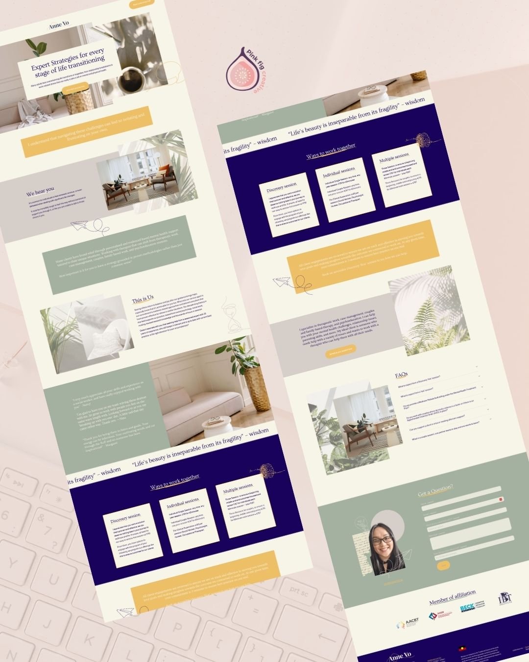 A closer look at Anne&rsquo;s new site ✨
Built in just 1 VIP Day, this one-page website has everything her clients need in one place, from services and FAQs to a simple booking form.

The design is calm, professional, and mobile-friendly, making it e