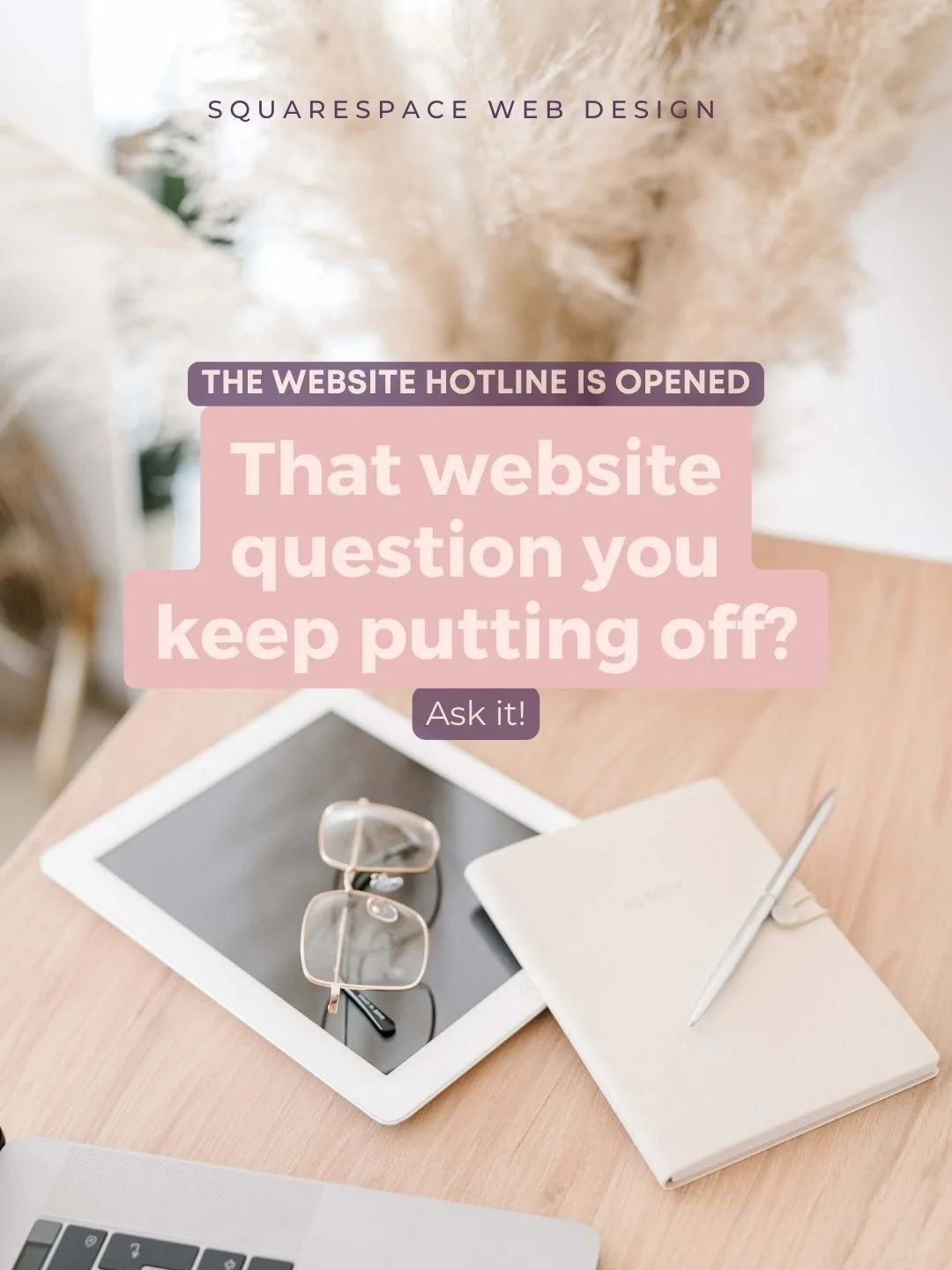 No project needed. No awkward call. Just a free, honest answer from a Squarespace Expert and SEO Accredited Consultant. 

The Website Hotline closes 24 May.

Comment HOTLINE and I'll send you the sign-up link.

#pinkfigcreative #squarespacedesigner #