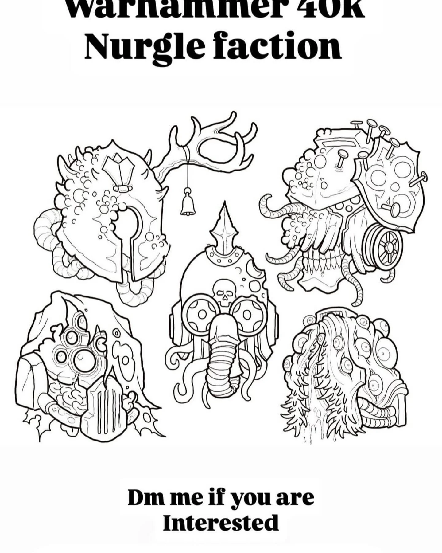 Matt has some free time to tattoo! Drop him a dm to snag one of these sick nurgle tatts! @revmatt73 #ginkgo #toronto #tattooartist #warhammer40k #nurgle