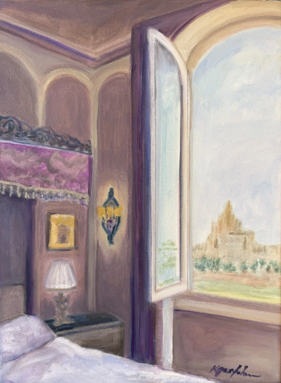 Italian Room with a View
12" x 16"
Oil on canvas