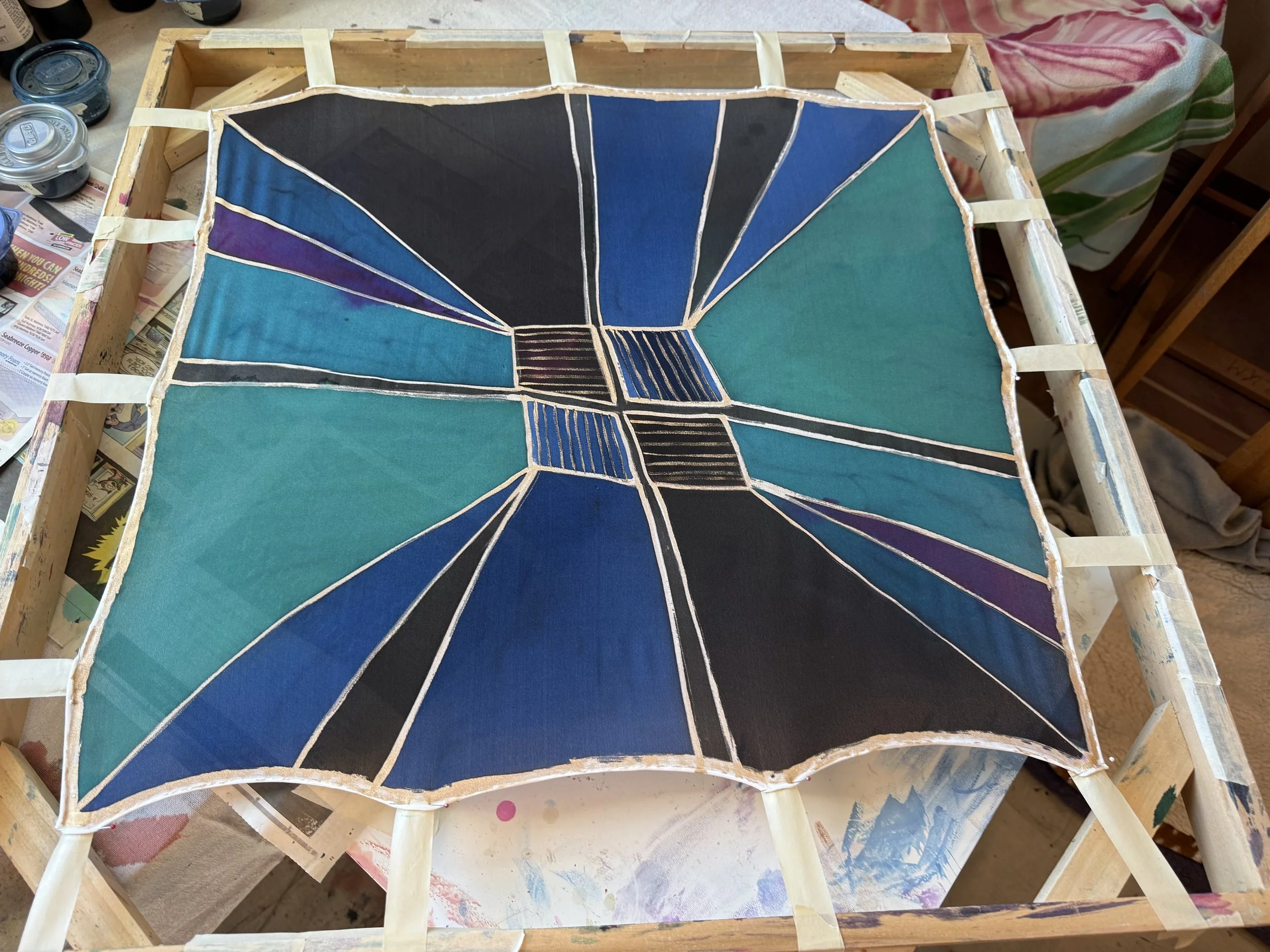 New! Square silk scarf 25"