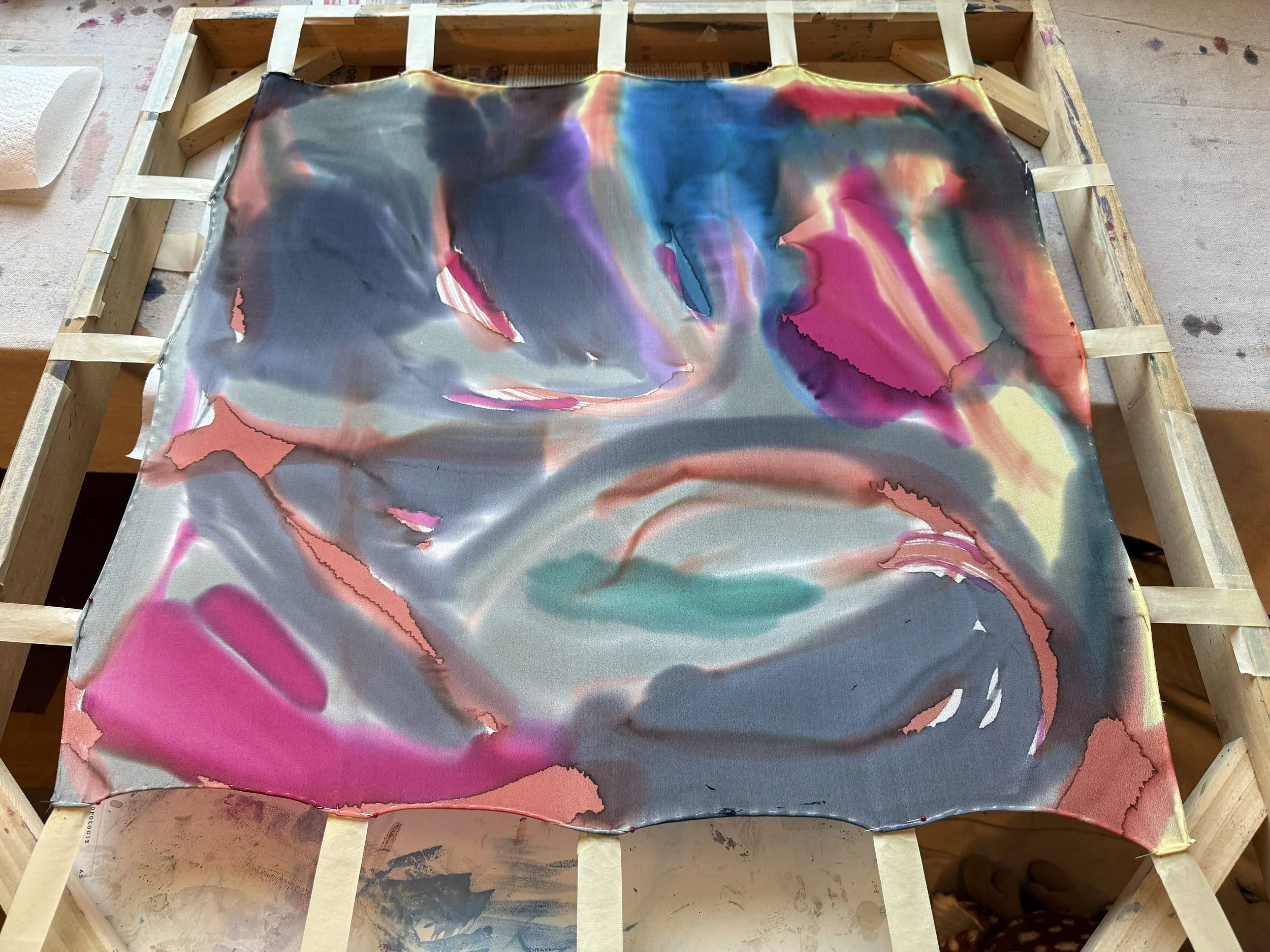 New! Square silk scarf 25"