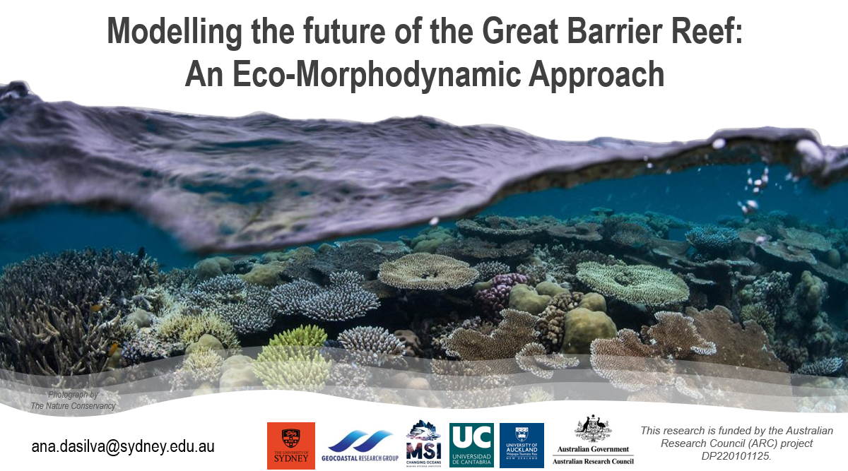 Lecture on how to conceptualize and prepare a predictive model for coral reef eco-morphodynamics. Delivered to University of Sydney Undergraduate (3rd Yr) MARS3888 Interdisciplinary Project with Data Science and Masters in Marine Science Program MARS