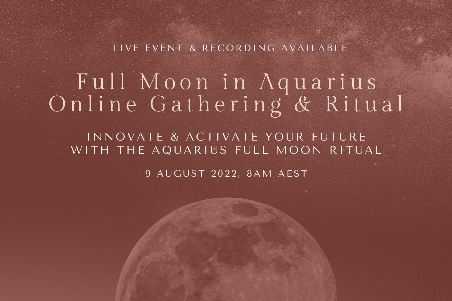 August Full Moon in Aquarius Online Gathering & Ritual