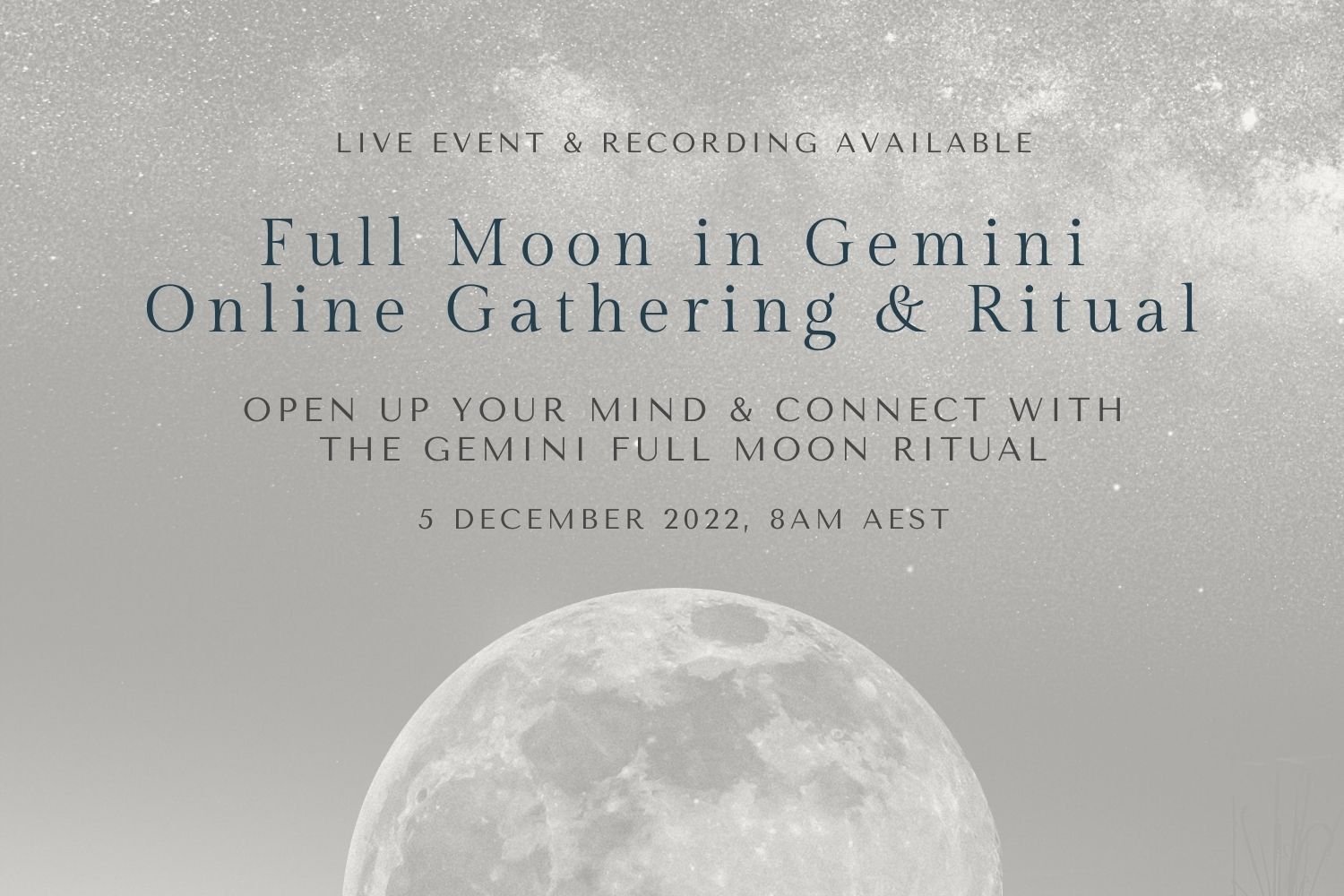 December Full Moon in Gemini Online Gathering & Ritual